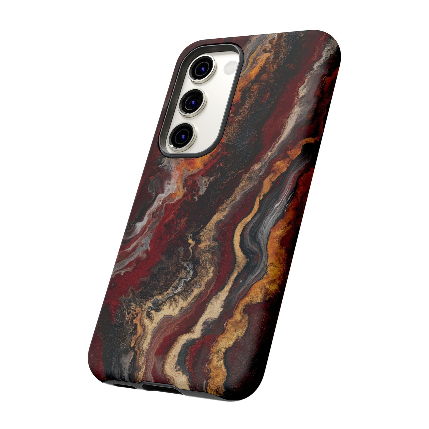 Fiery Earth Swirl: Custom Protective Phone Case