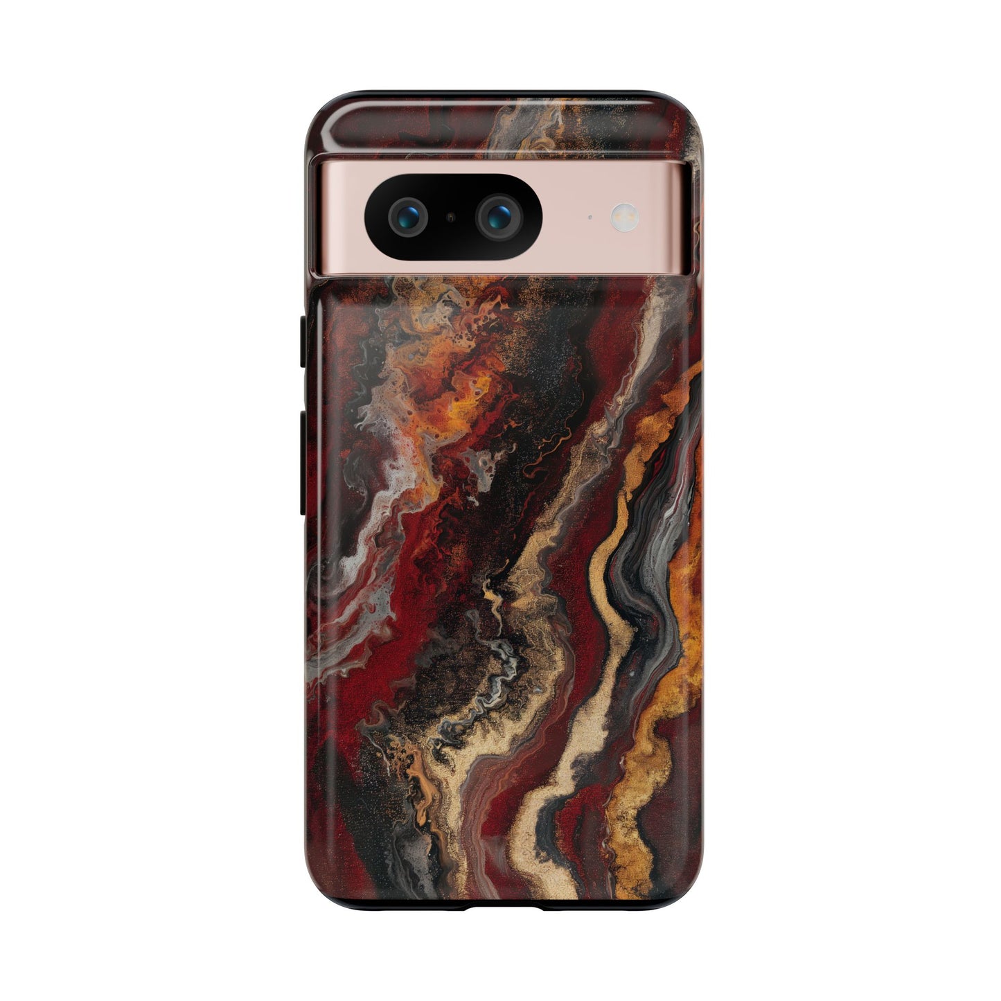 Fiery Earth Swirl: Custom Protective Phone Case
