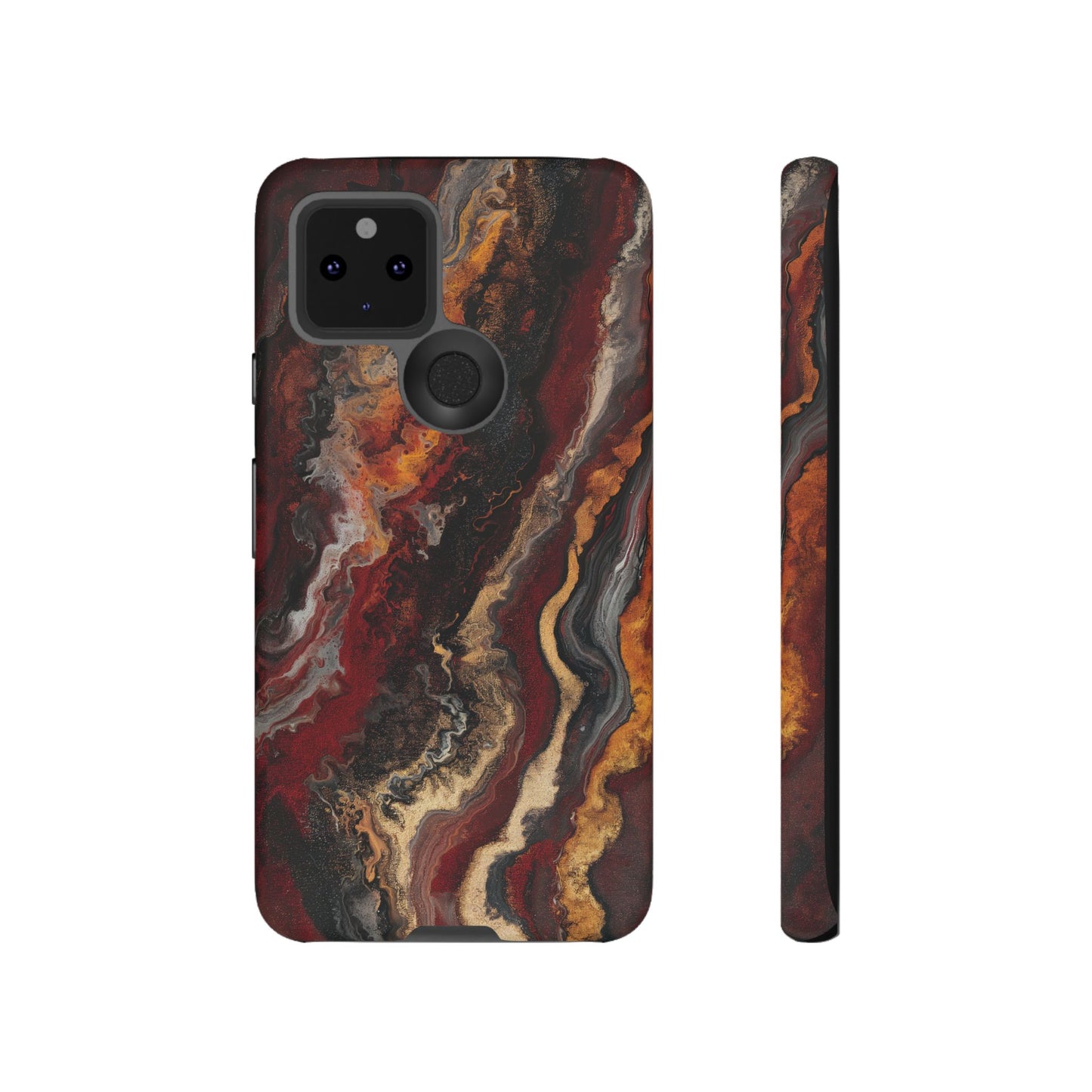 Fiery Earth Swirl: Custom Protective Phone Case
