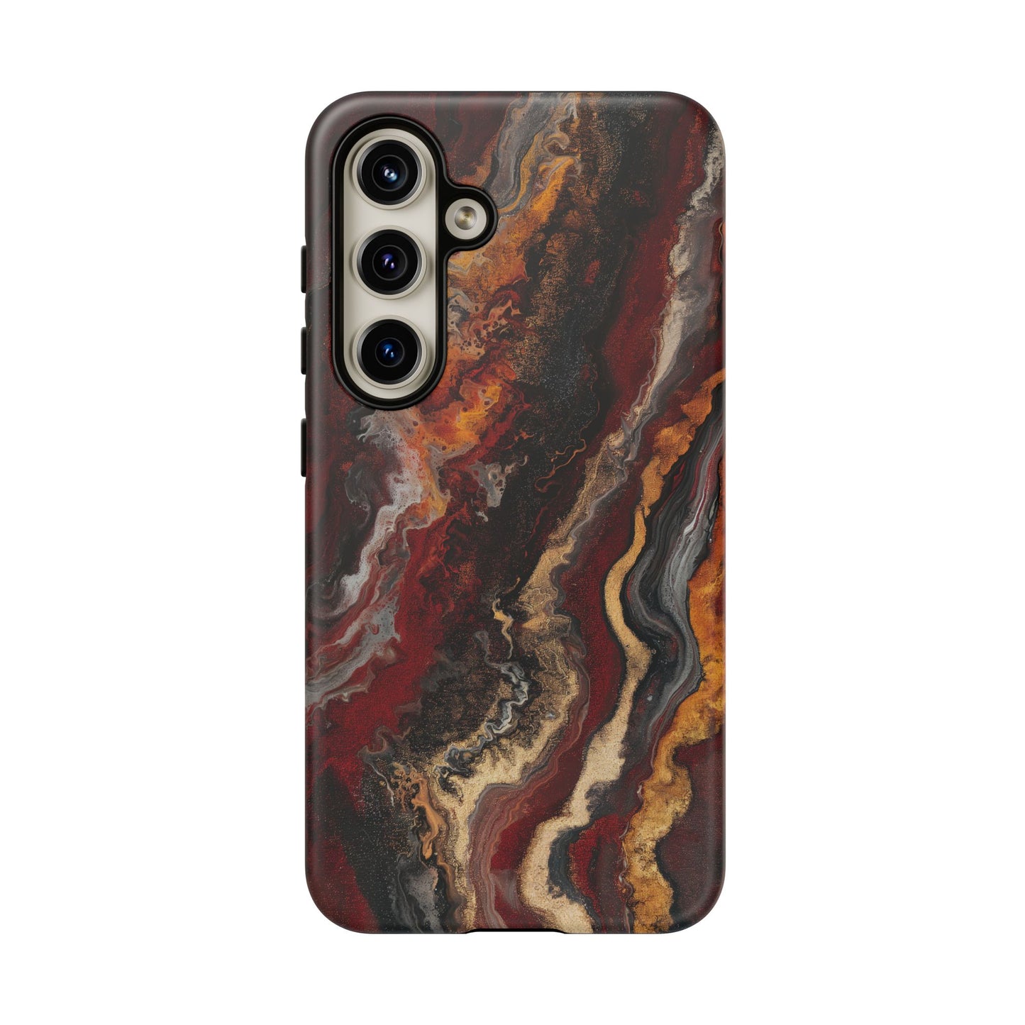 Fiery Earth Swirl: Custom Protective Phone Case