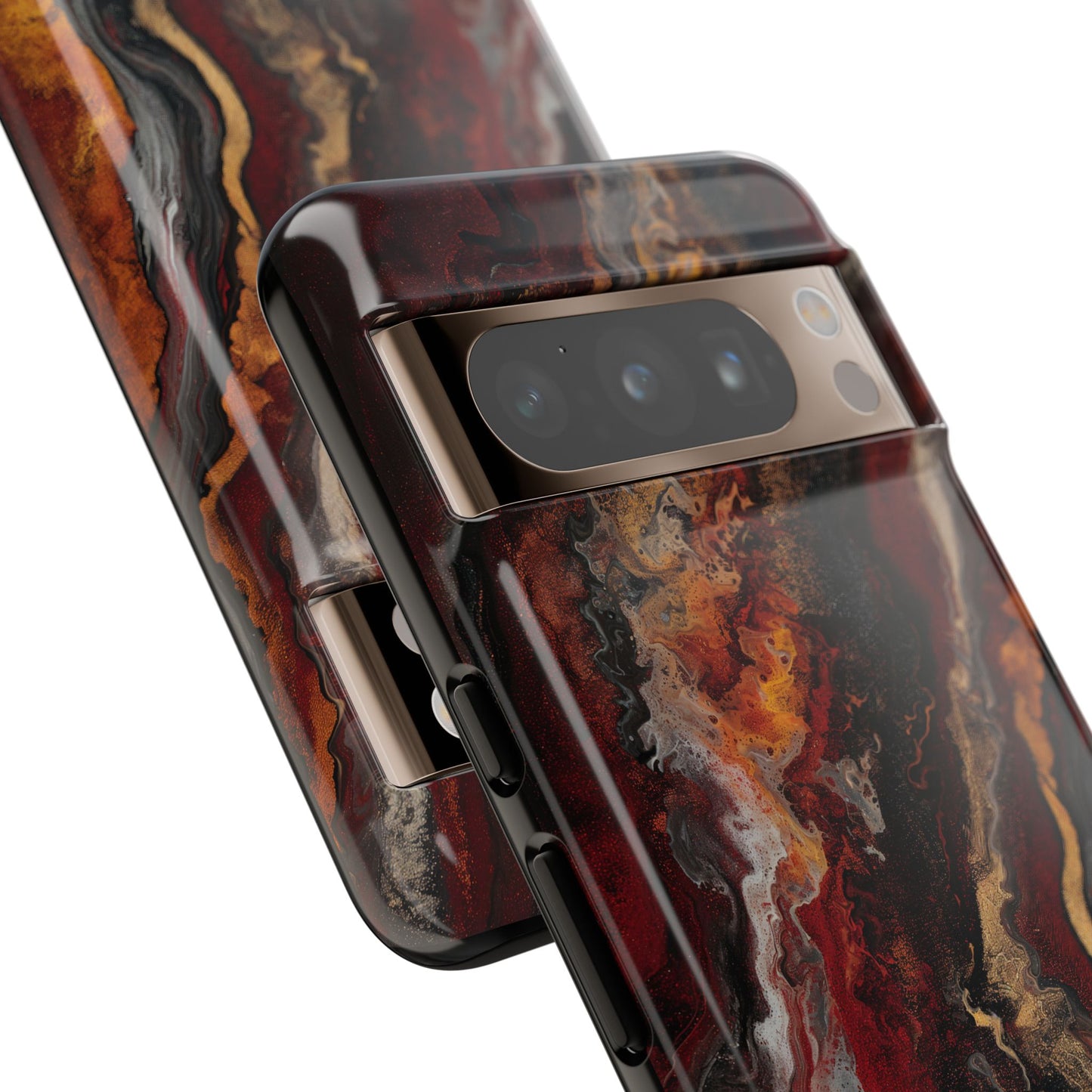 Fiery Earth Swirl: Custom Protective Phone Case