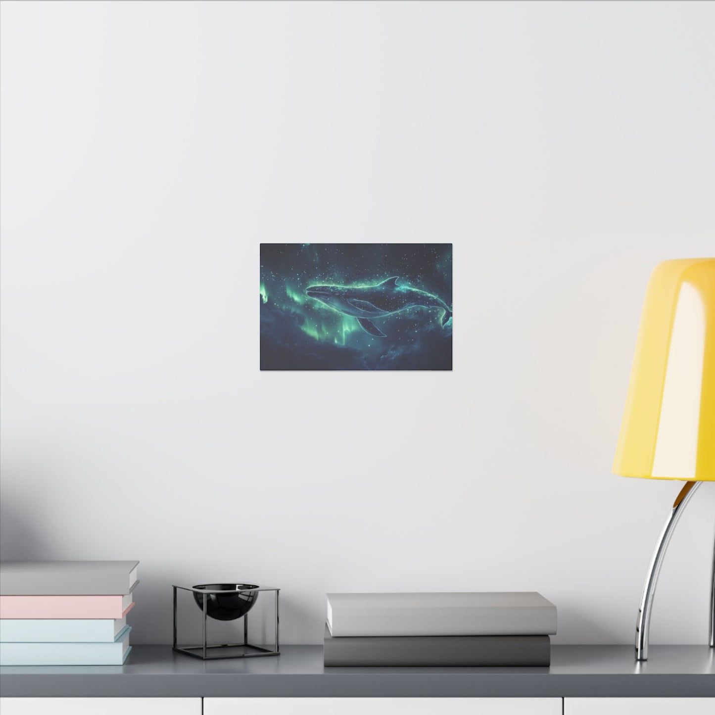 Leviathan of the Aurora — Cosmic Whale Canvas