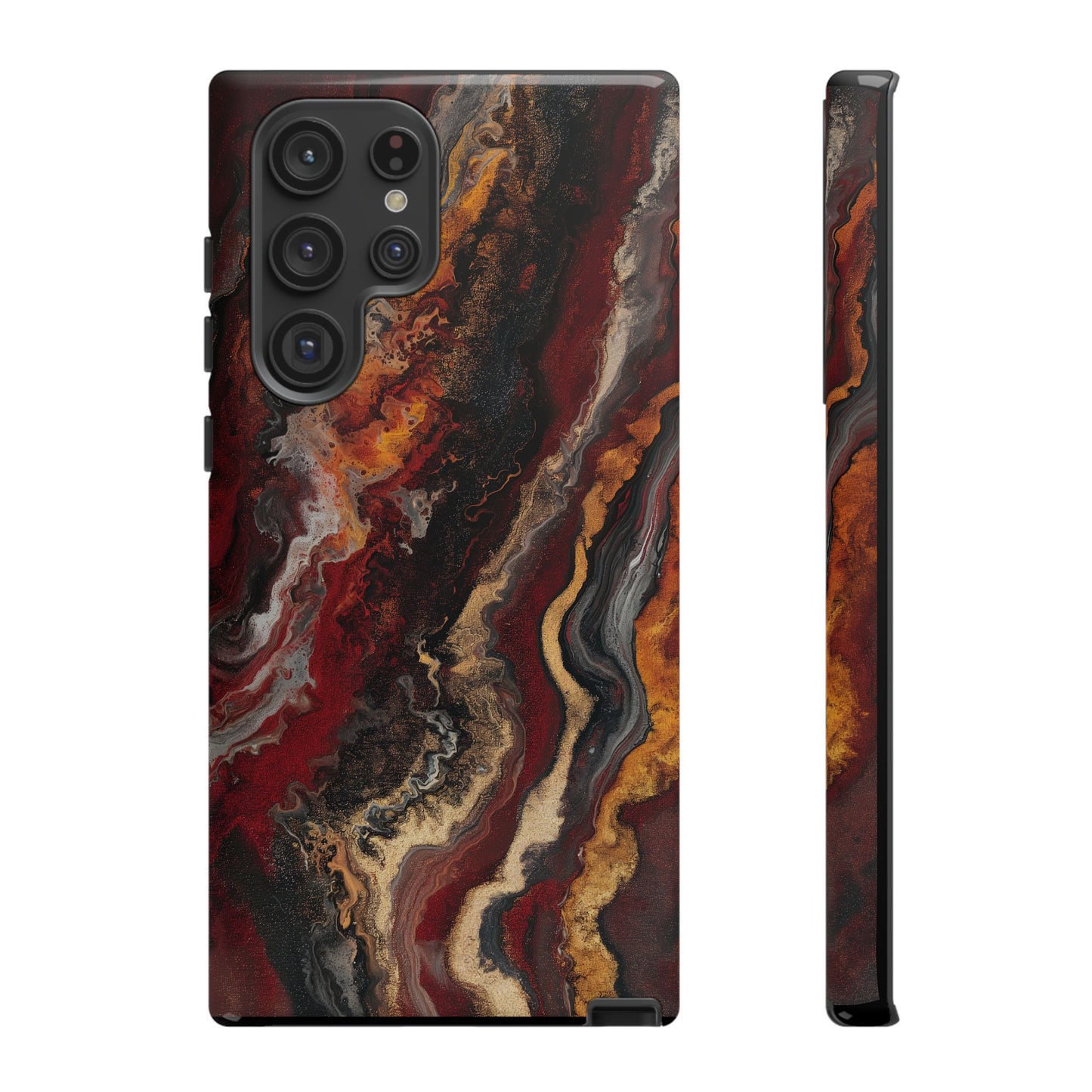 Fiery Earth Swirl: Custom Protective Phone Case