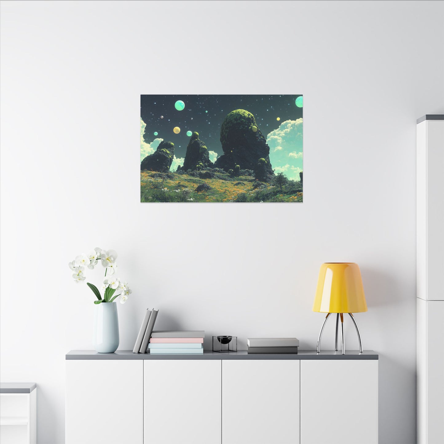 Alien Meadow — Mossy Monoliths Canvas