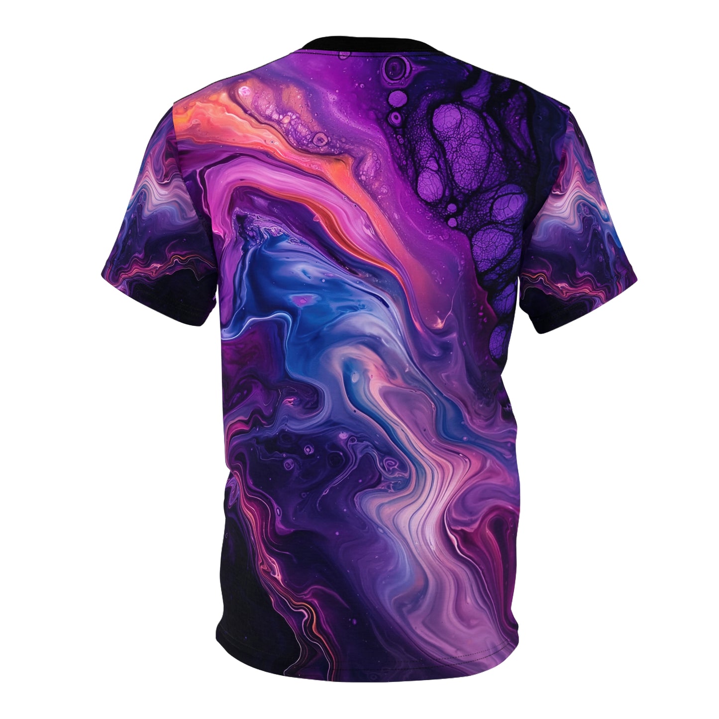 Celestial Vortex All-Over Print T-Shirt - Acrylic Pour Art Design