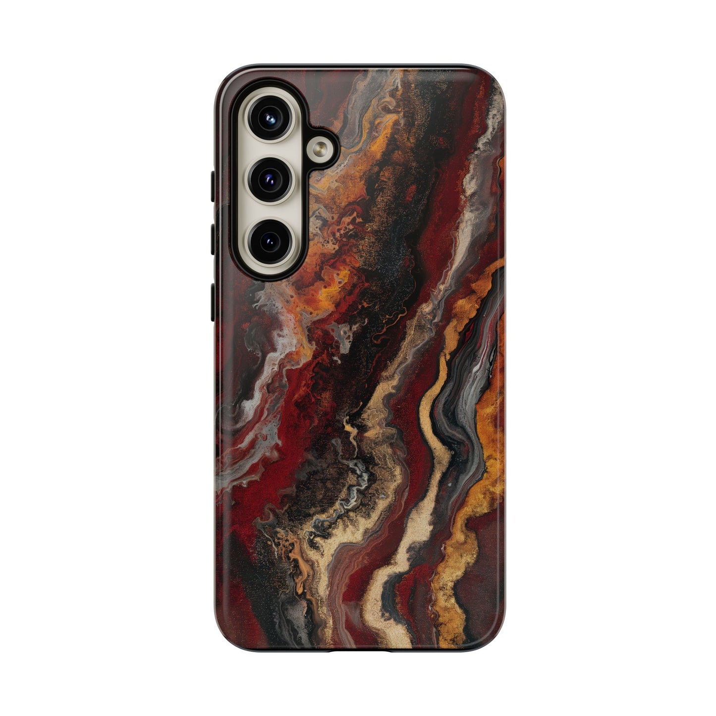 Fiery Earth Swirl: Custom Protective Phone Case