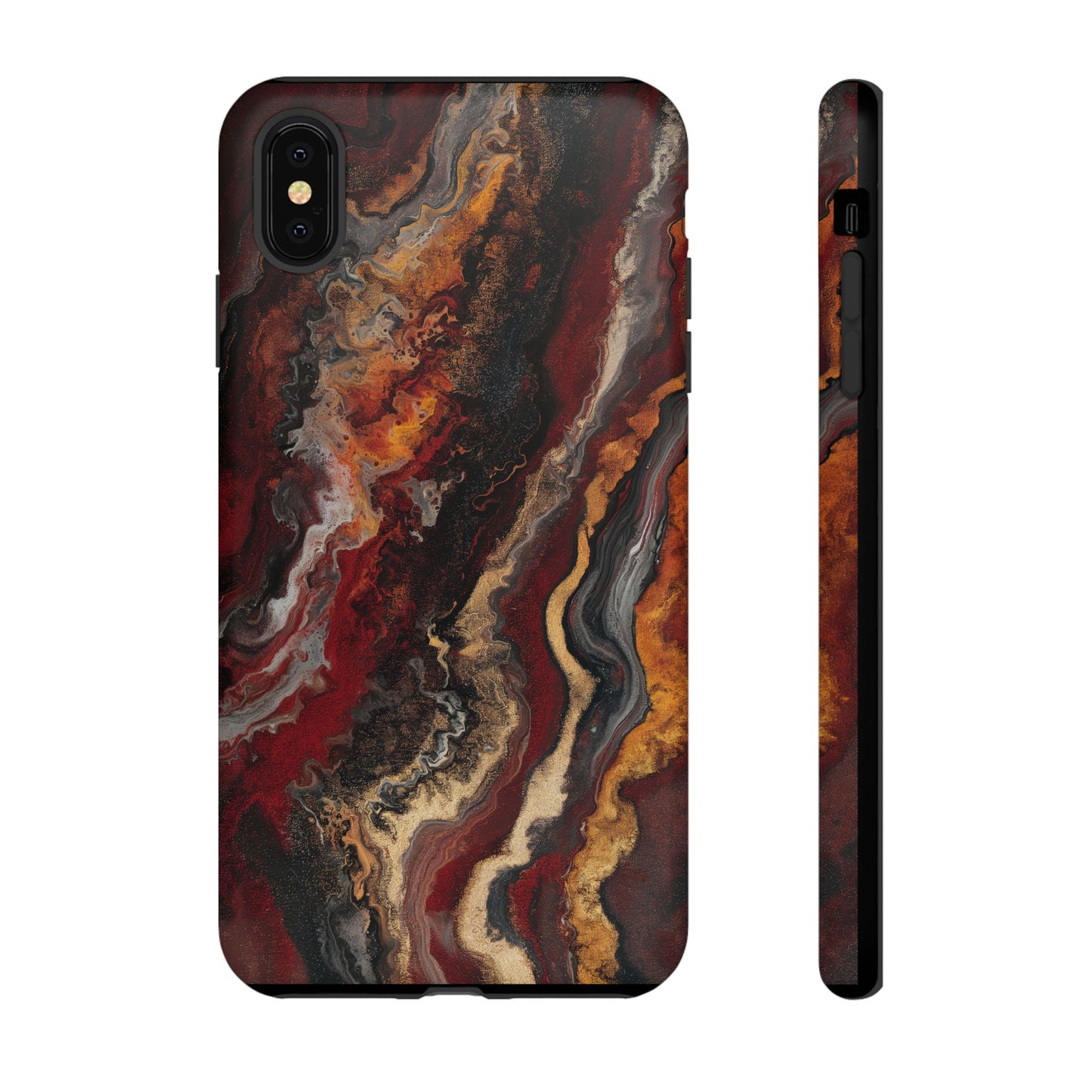 Fiery Earth Swirl: Custom Protective Phone Case
