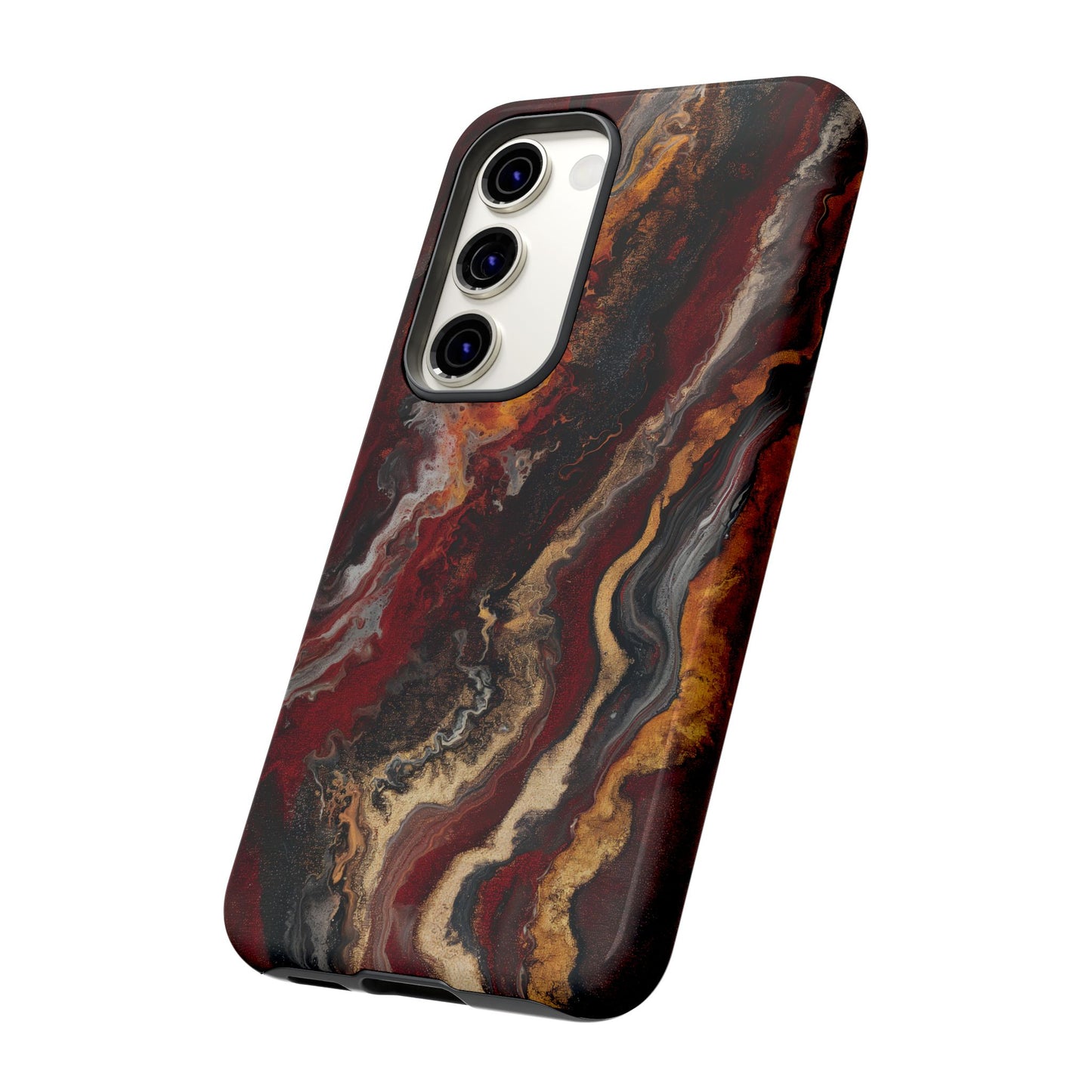 Fiery Earth Swirl: Custom Protective Phone Case