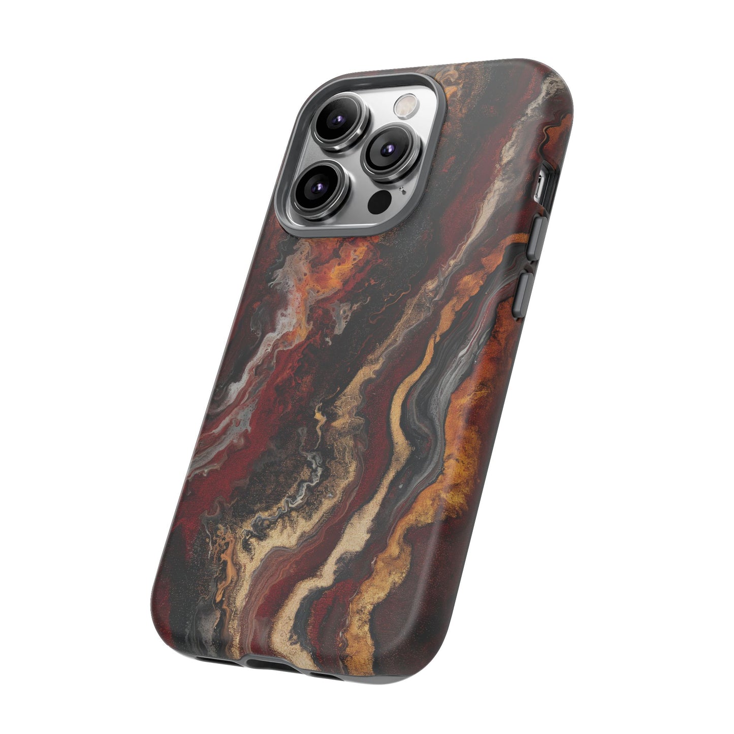 Fiery Earth Swirl: Custom Protective Phone Case