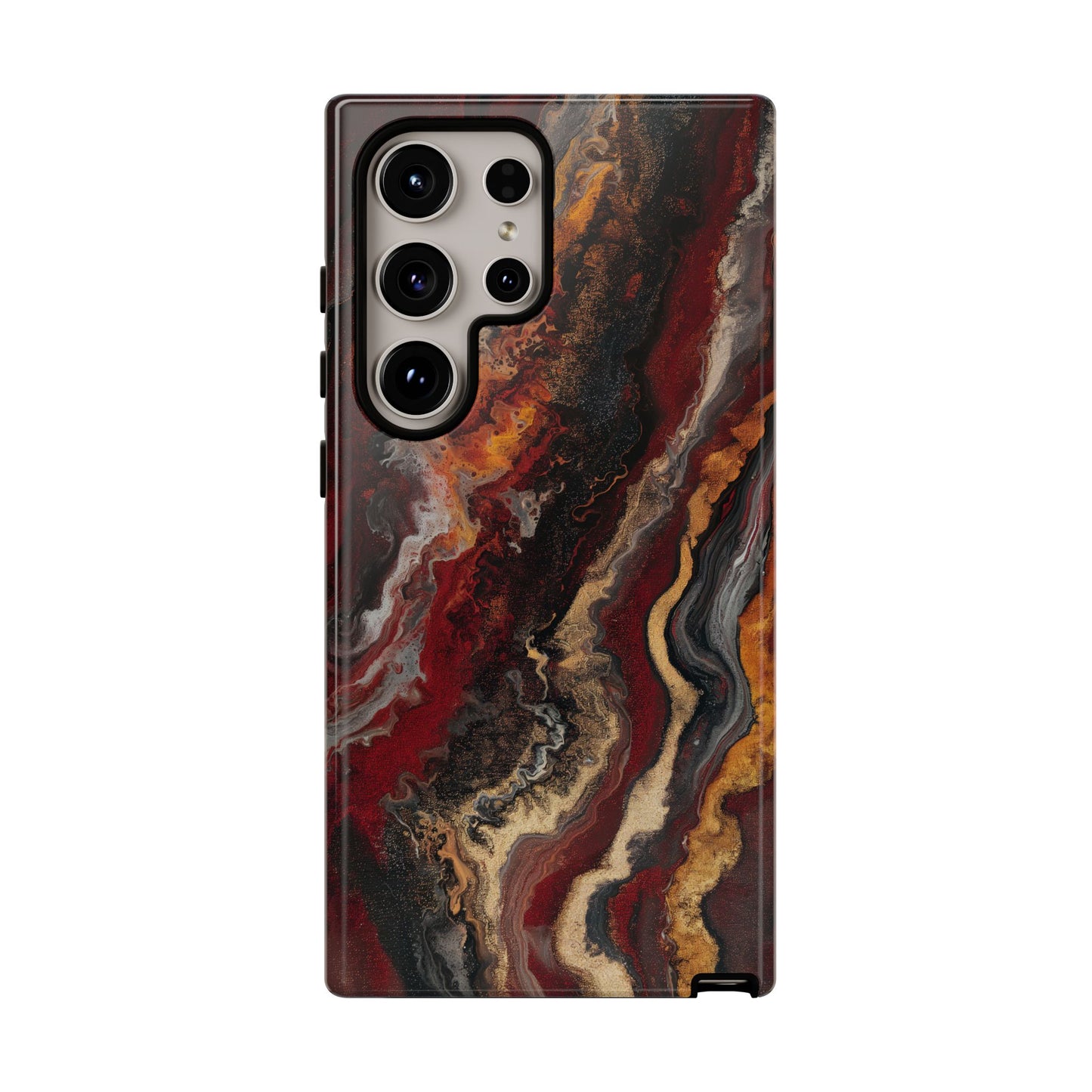 Fiery Earth Swirl: Custom Protective Phone Case