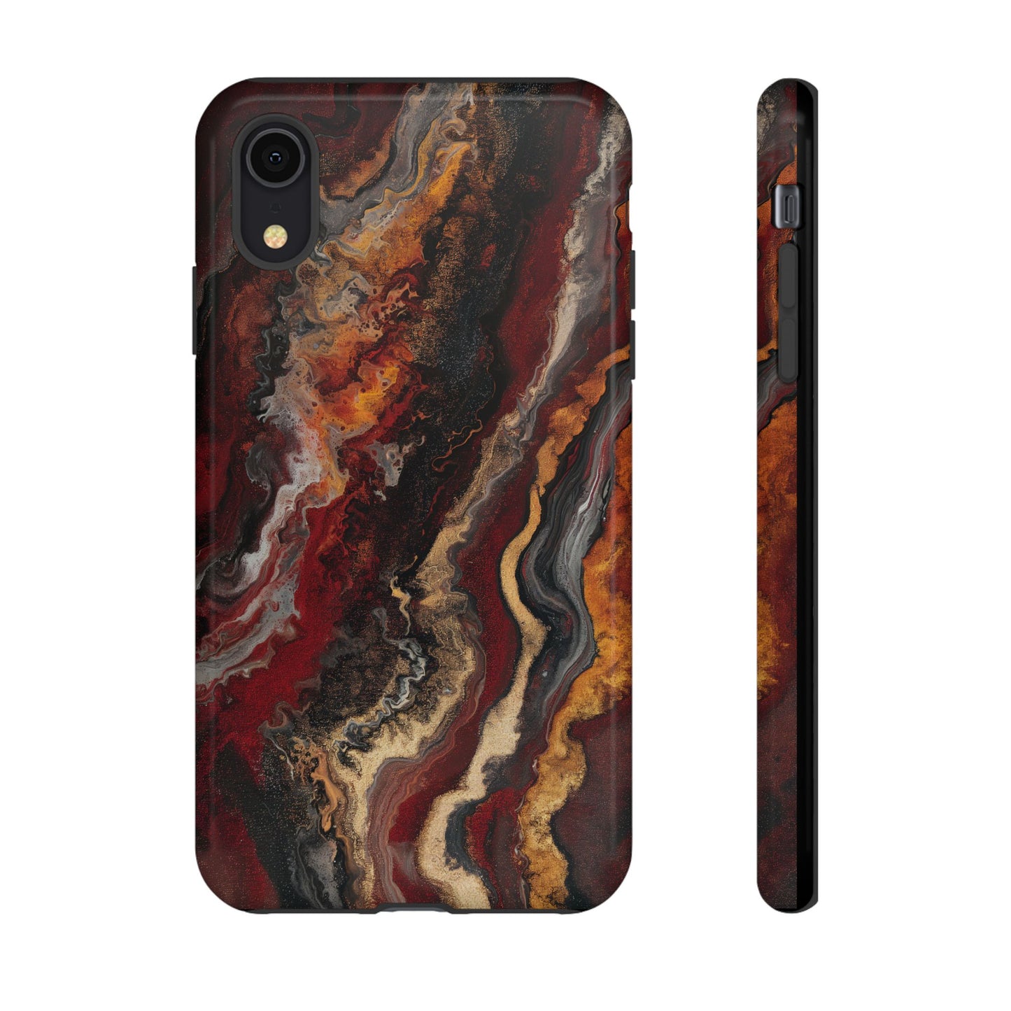 Fiery Earth Swirl: Custom Protective Phone Case