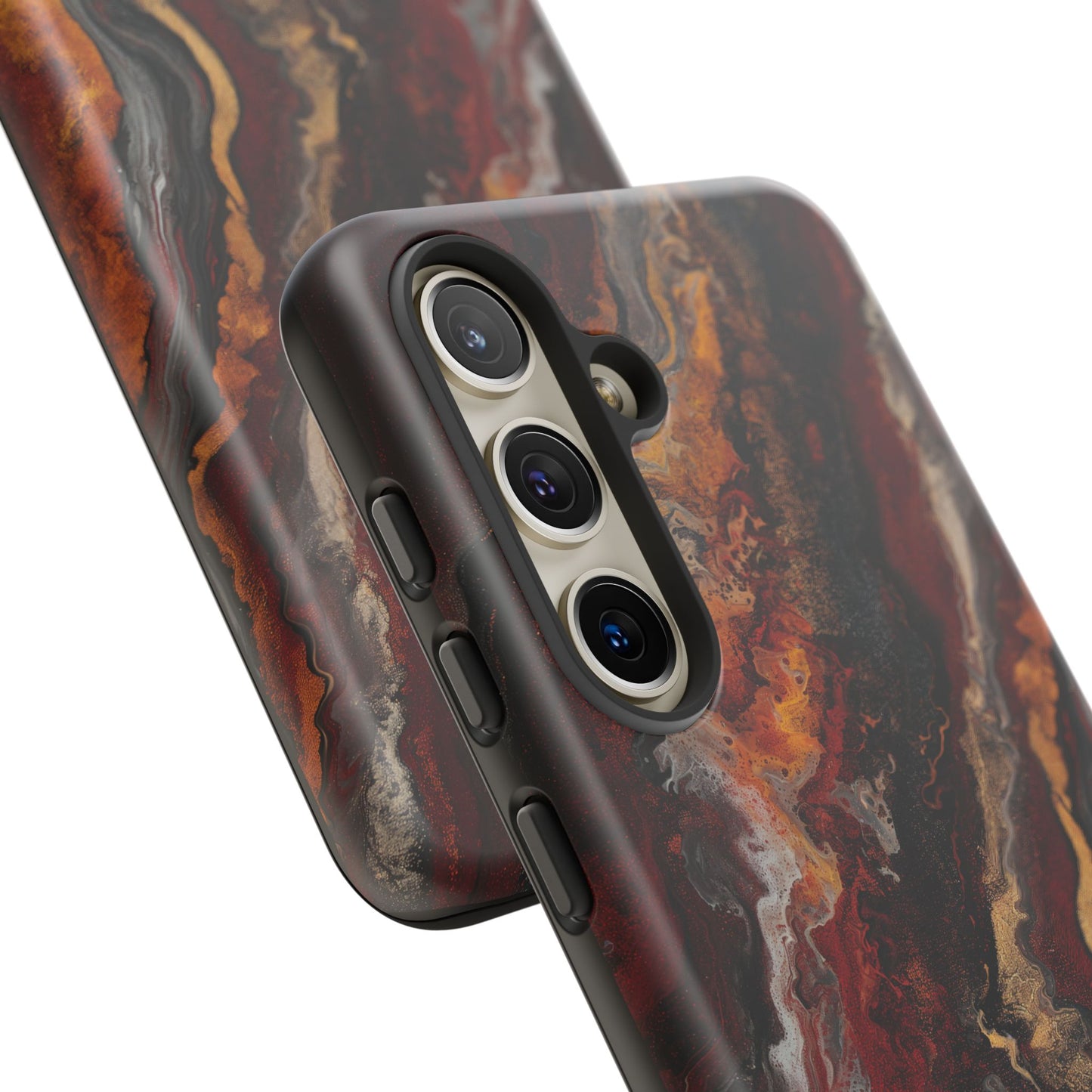 Fiery Earth Swirl: Custom Protective Phone Case