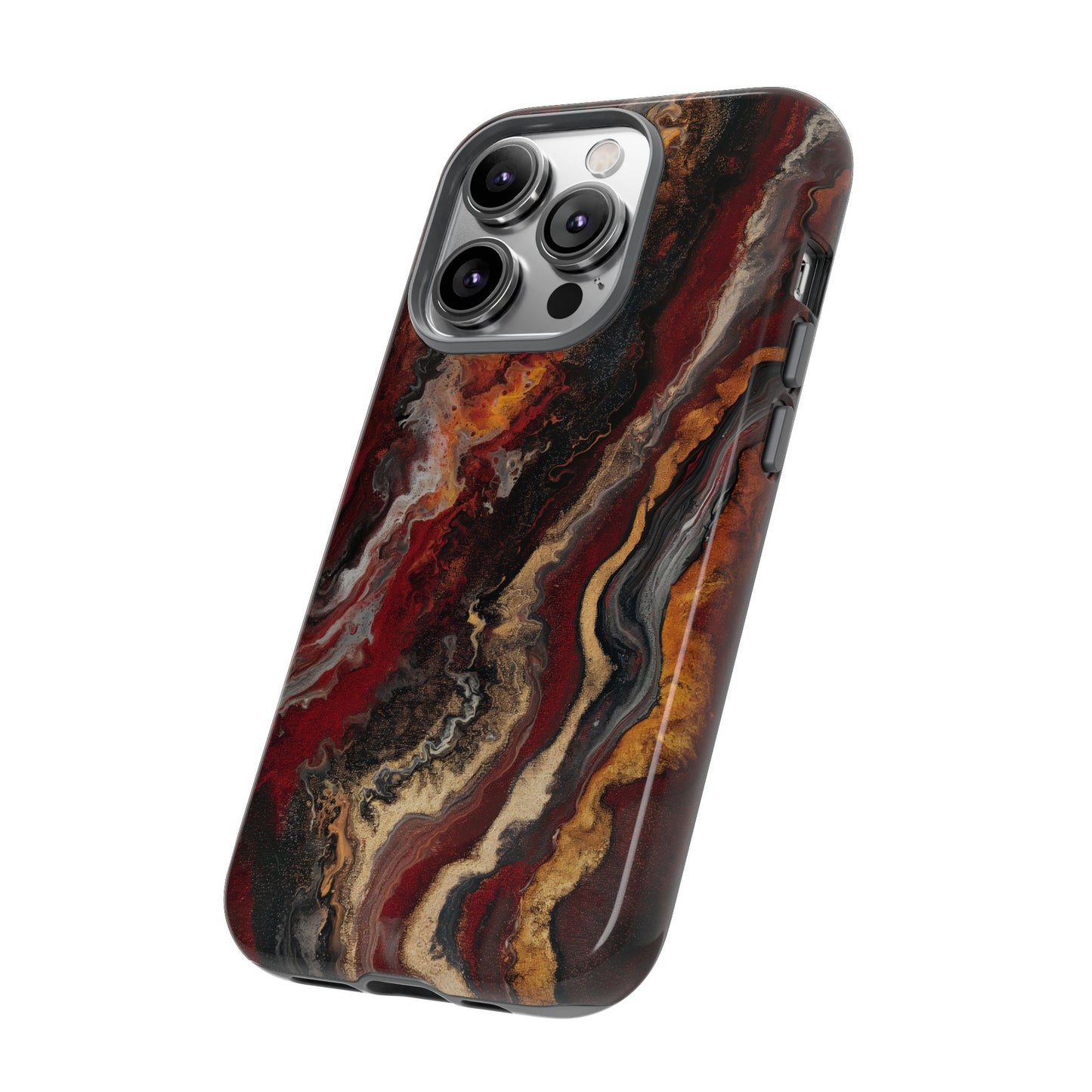 Fiery Earth Swirl: Custom Protective Phone Case