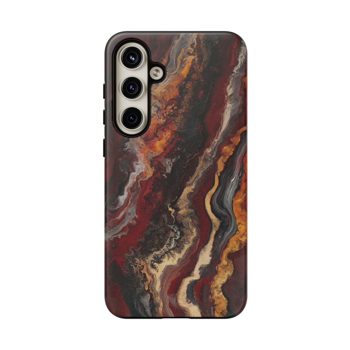 Fiery Earth Swirl: Custom Protective Phone Case