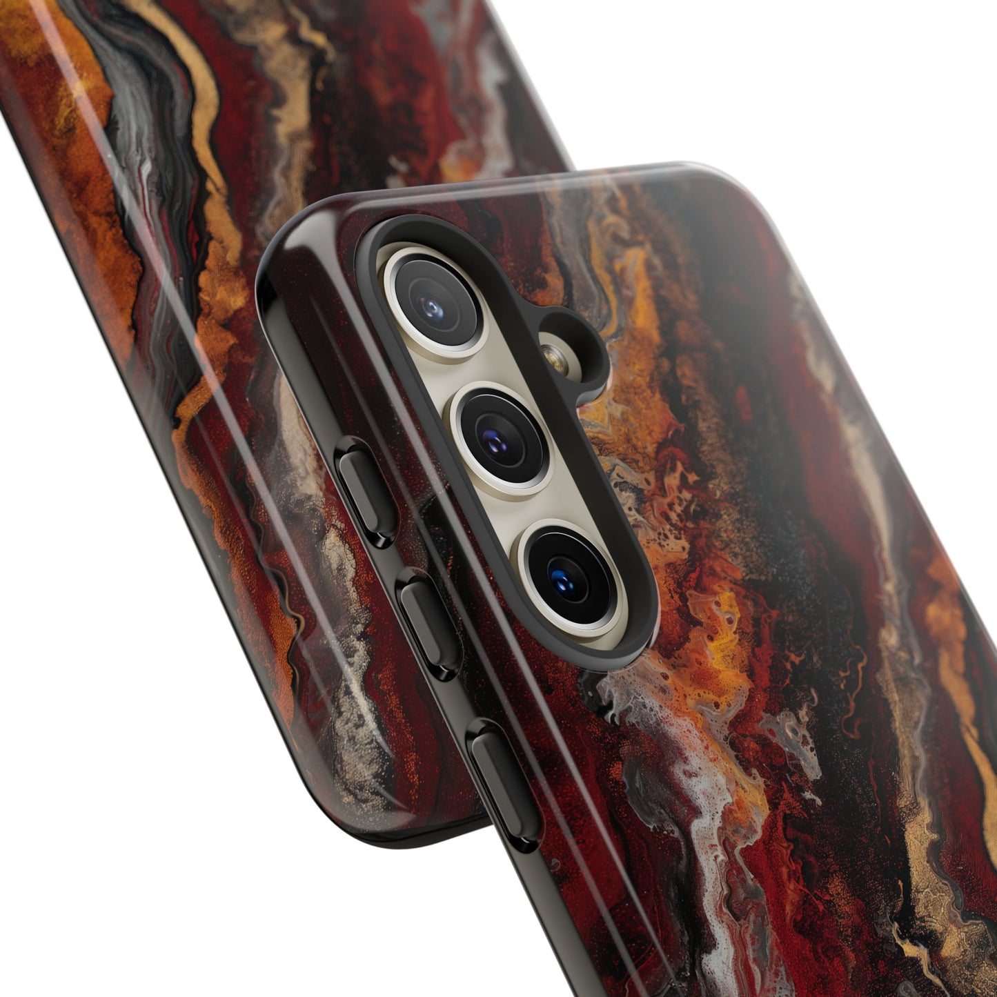 Fiery Earth Swirl: Custom Protective Phone Case