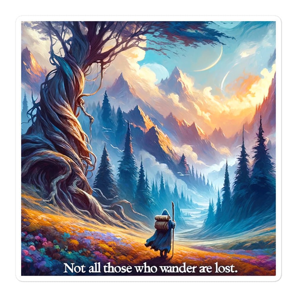 Not all who wander are lost - Sticker - JDG Visual Arts