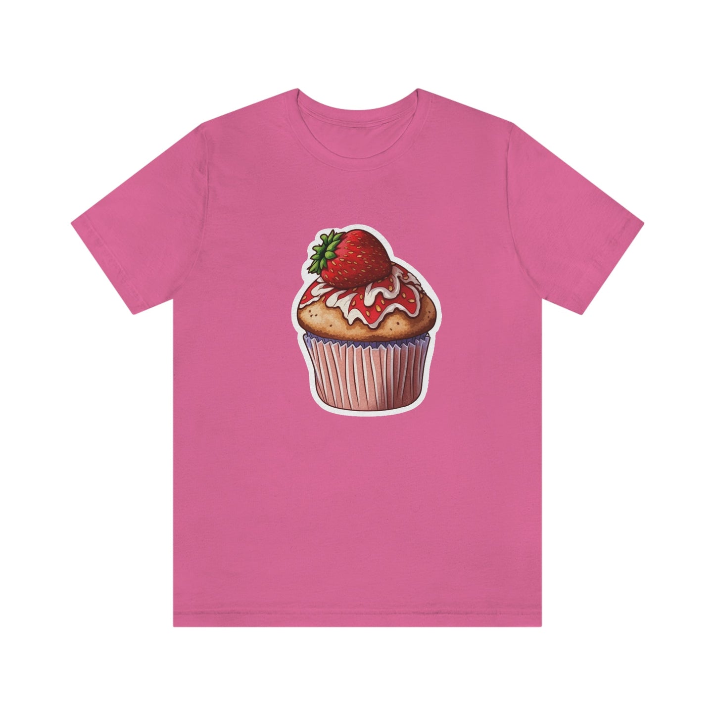 Strawberry Muffin - Unisex Short Sleeve Tee - JDG Visual Arts