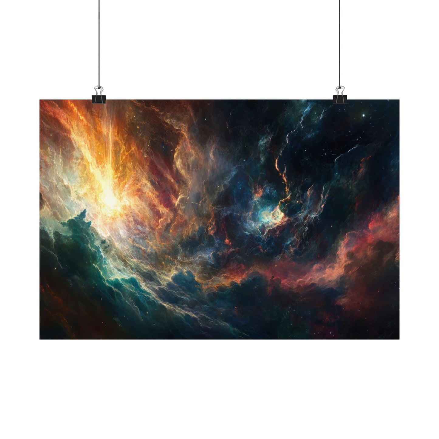 Emberfall Nebula — Matte Poster