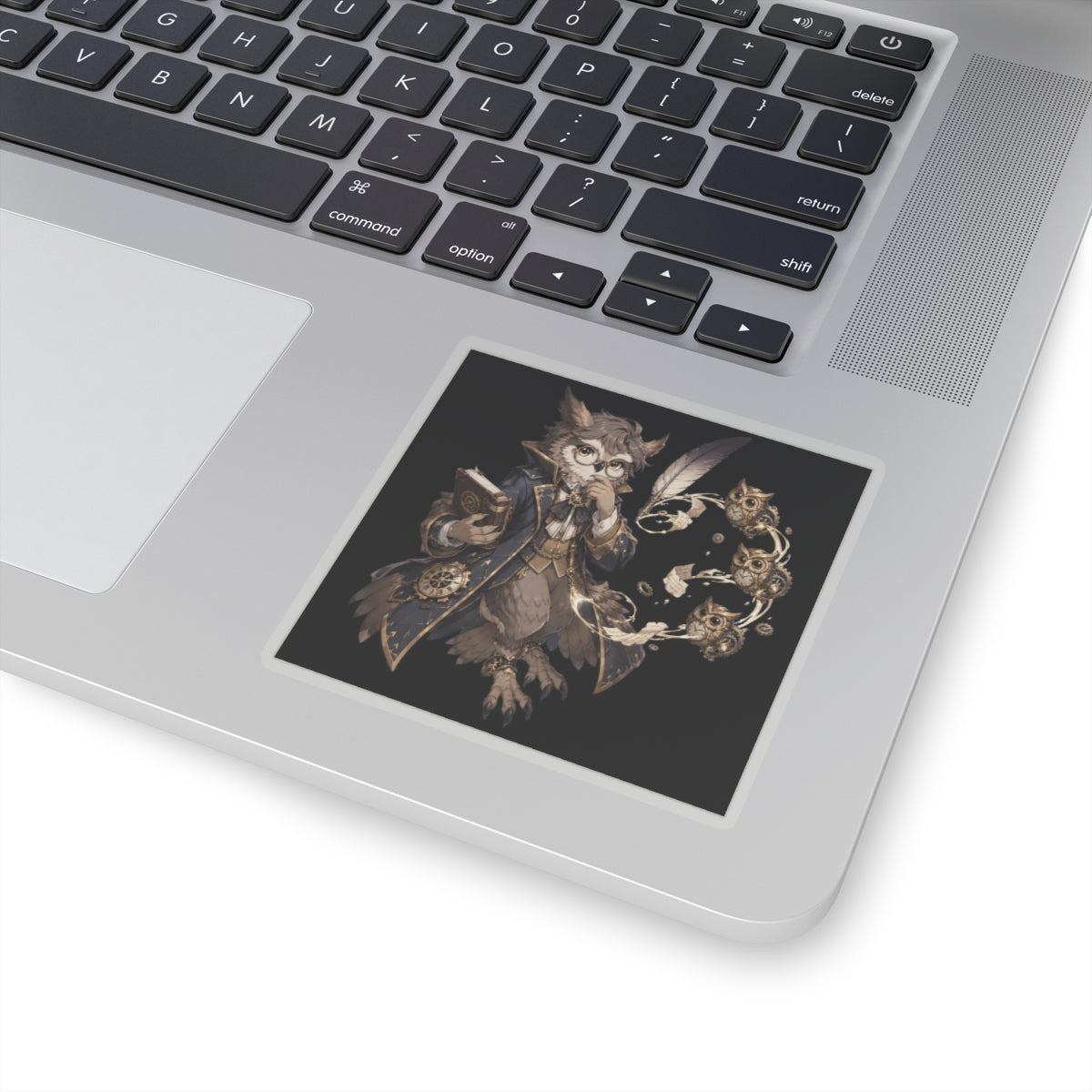 Clocktower Owl Scribe — Sticker