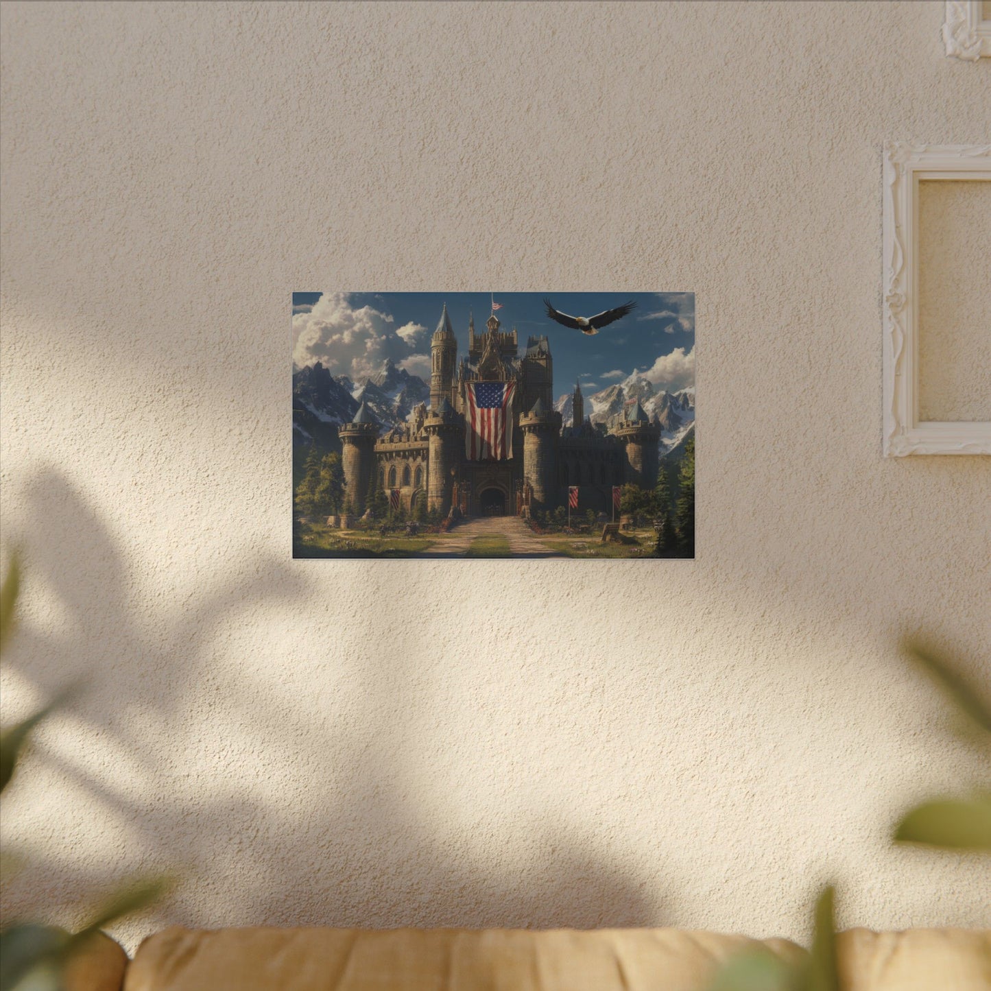 Eyrie Keep — Castle and Eagle Canvas