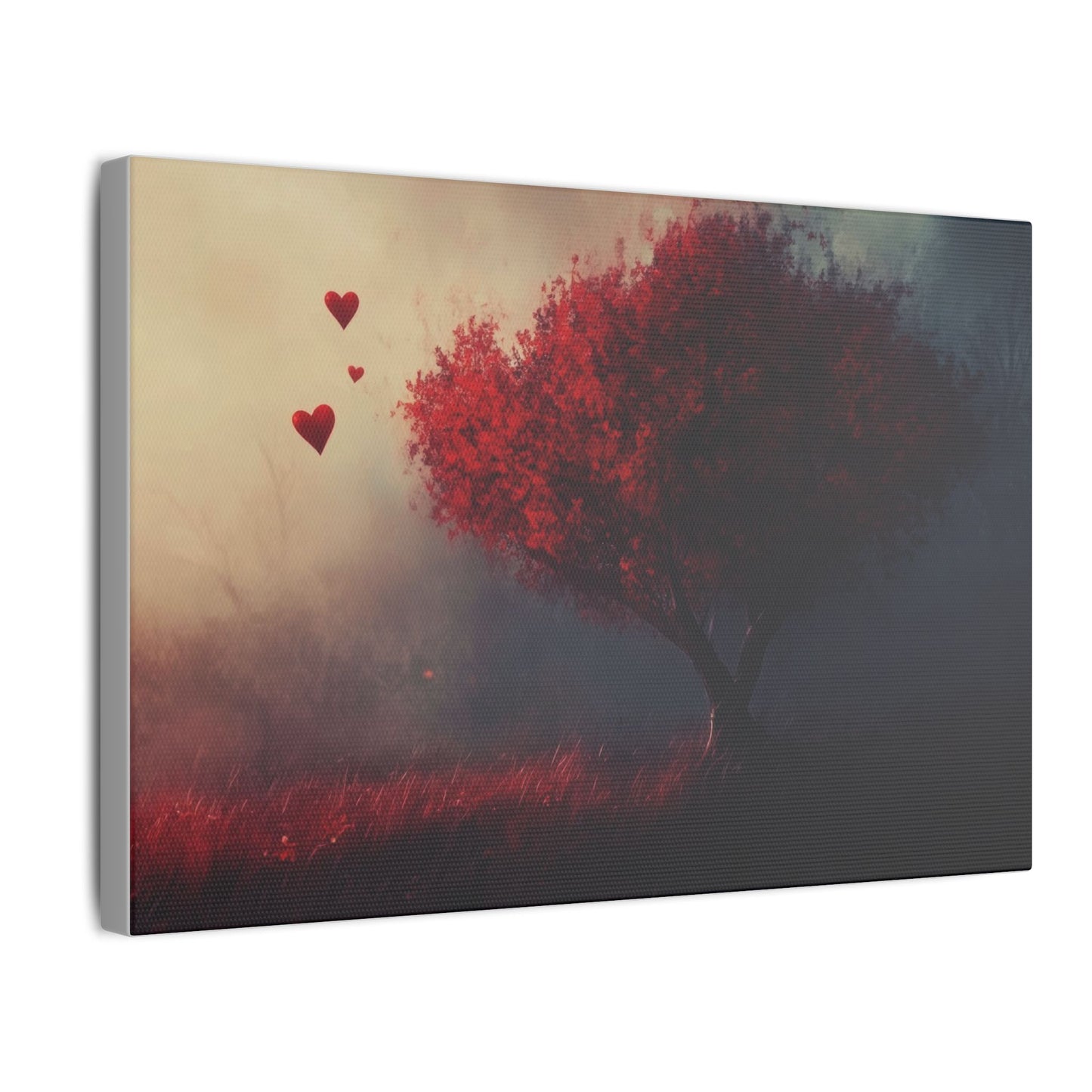 Heartwood — Crimson Tree in the Mist