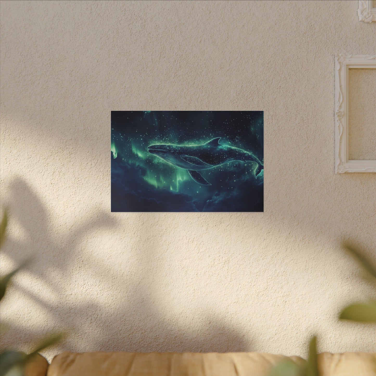 Leviathan of the Aurora — Cosmic Whale Canvas