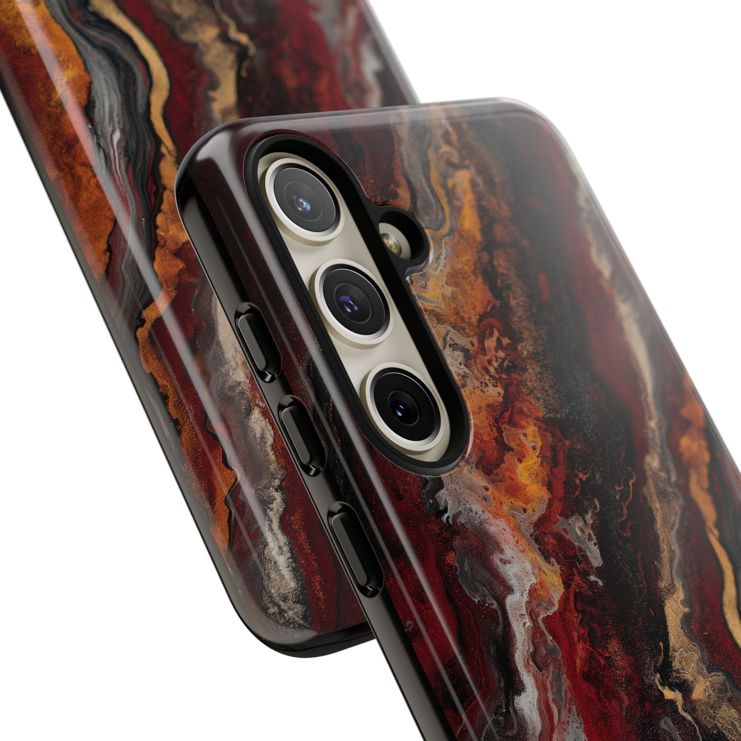 Fiery Earth Swirl: Custom Protective Phone Case