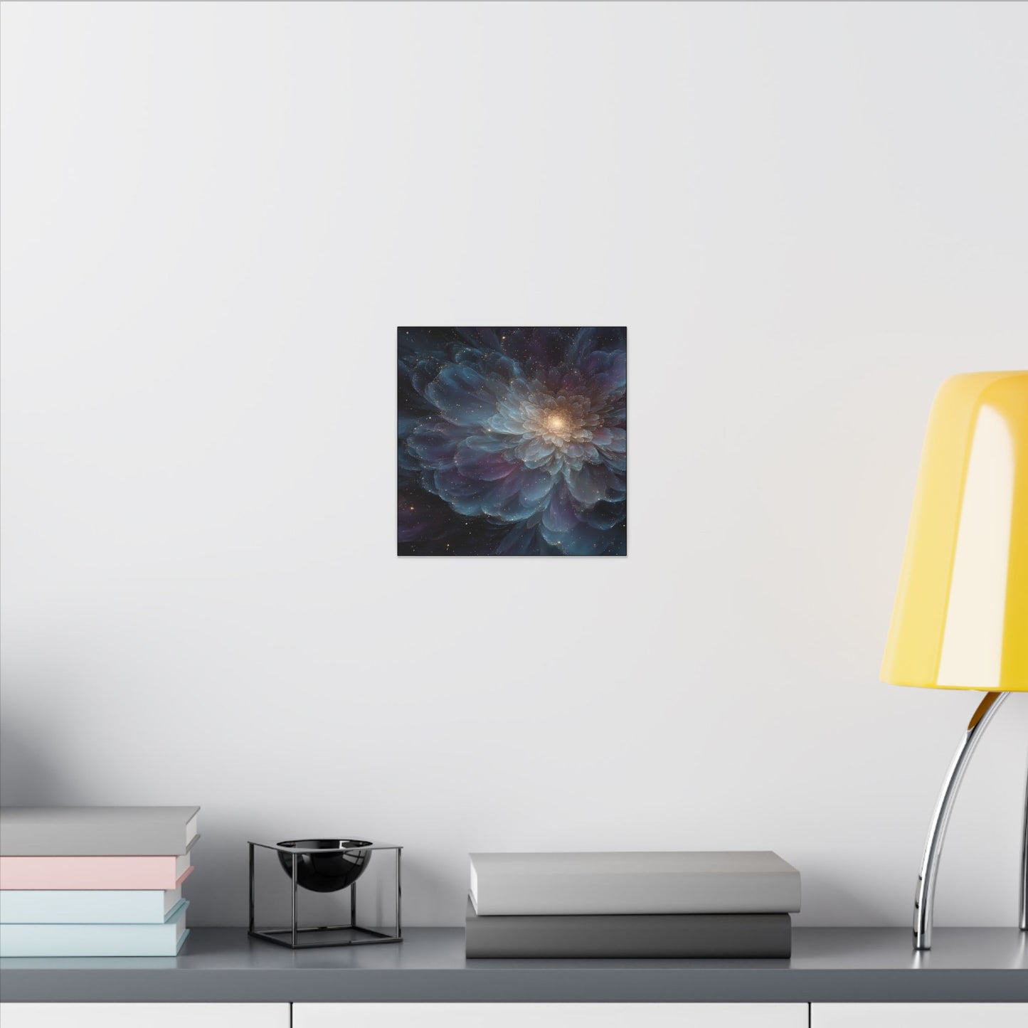 Cosmic Mandala Bloom — Square Canvas