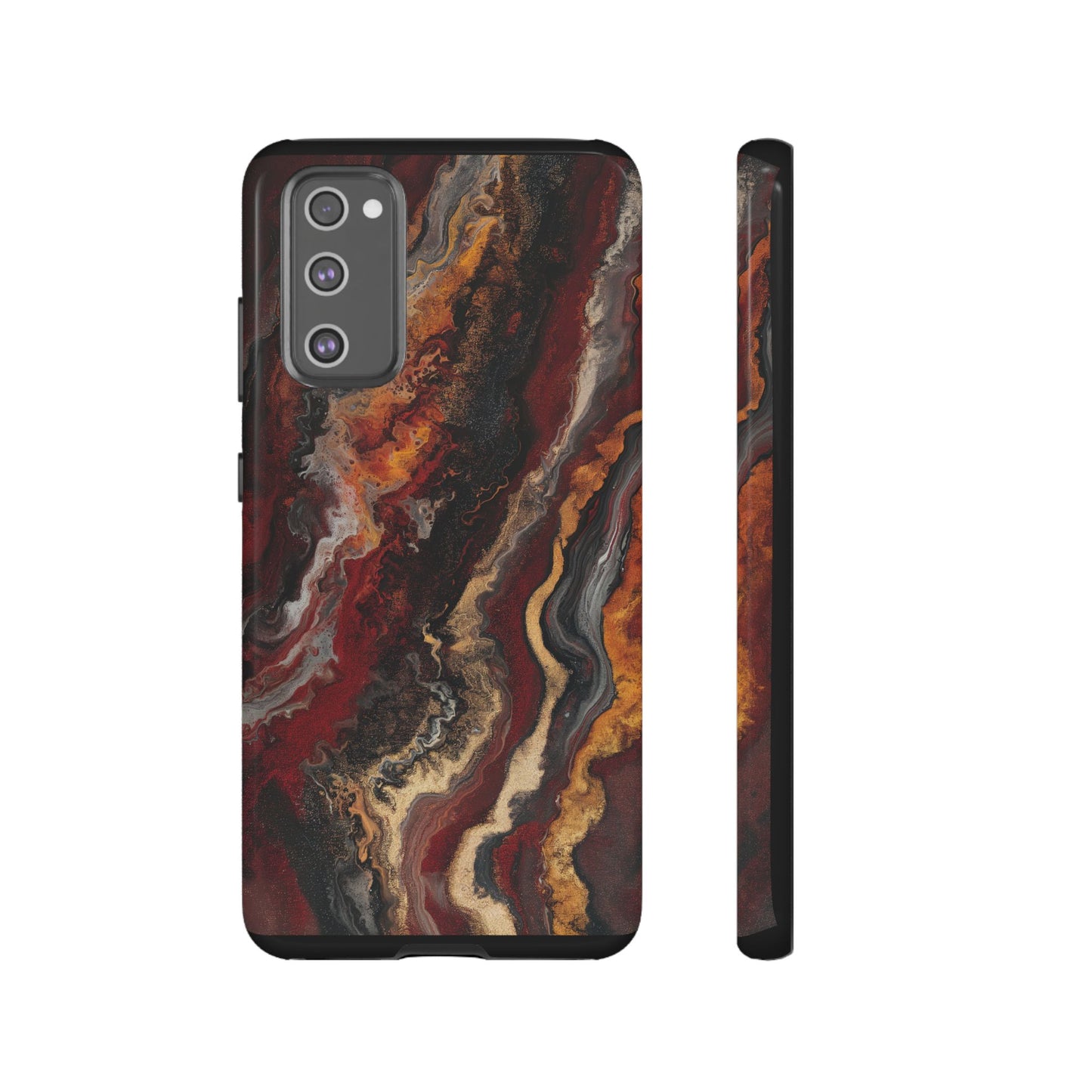 Fiery Earth Swirl: Custom Protective Phone Case