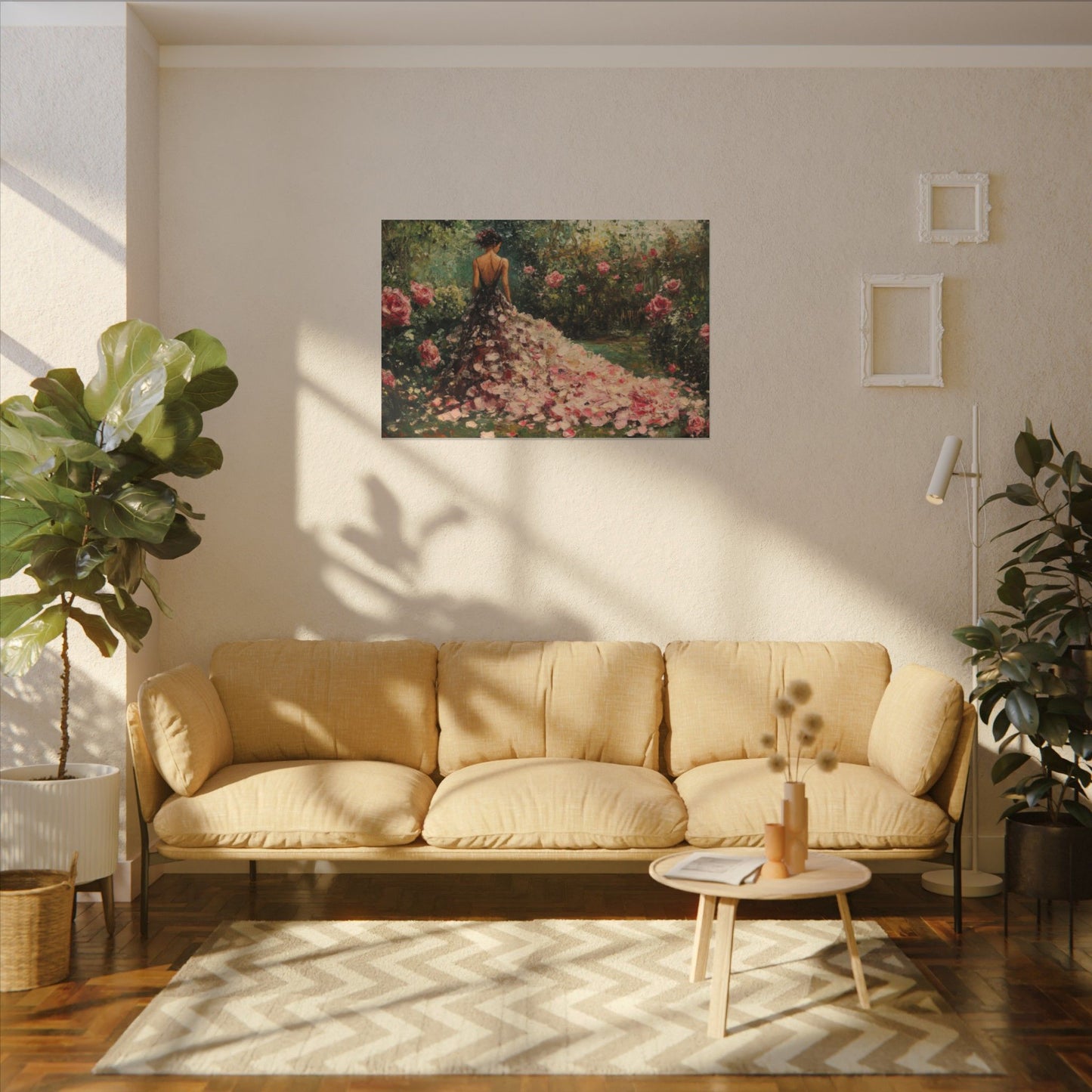 Gown of Roses — Garden Portrait Canvas