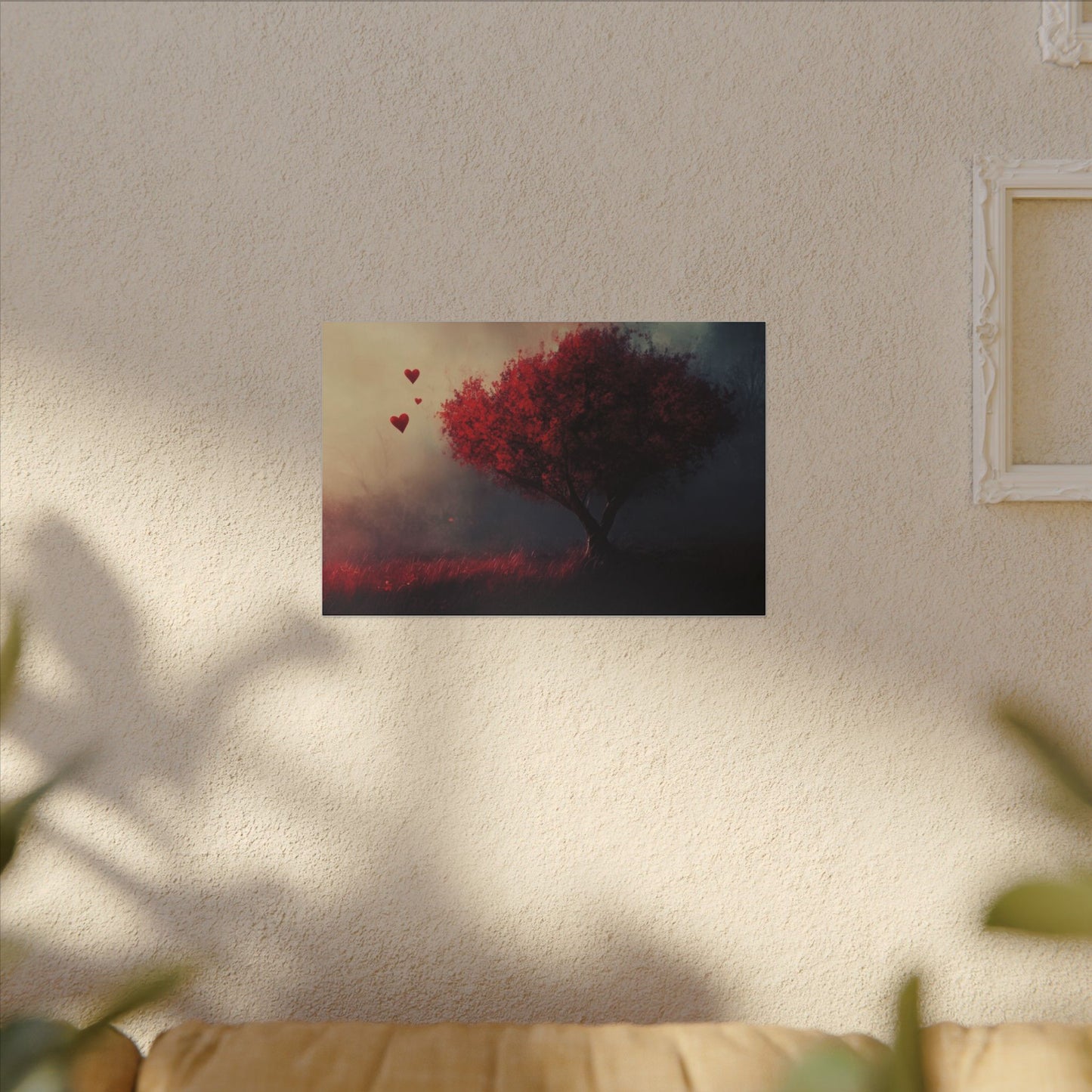 Heartwood — Crimson Tree in the Mist