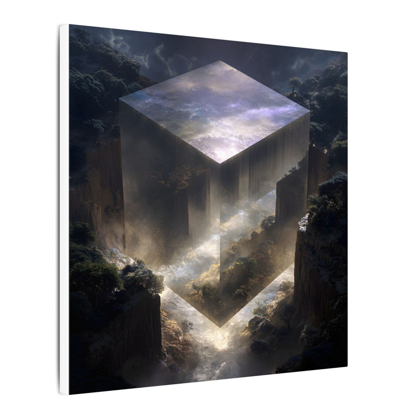 The Mirror Cube — Square Canvas