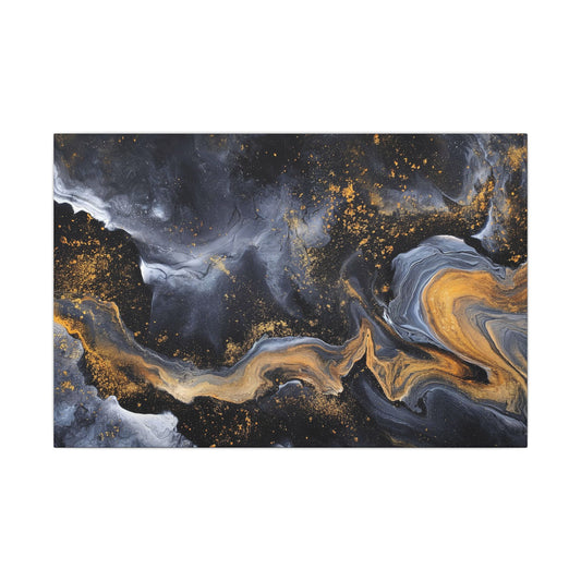 Goldleaf Obsidian Canvas