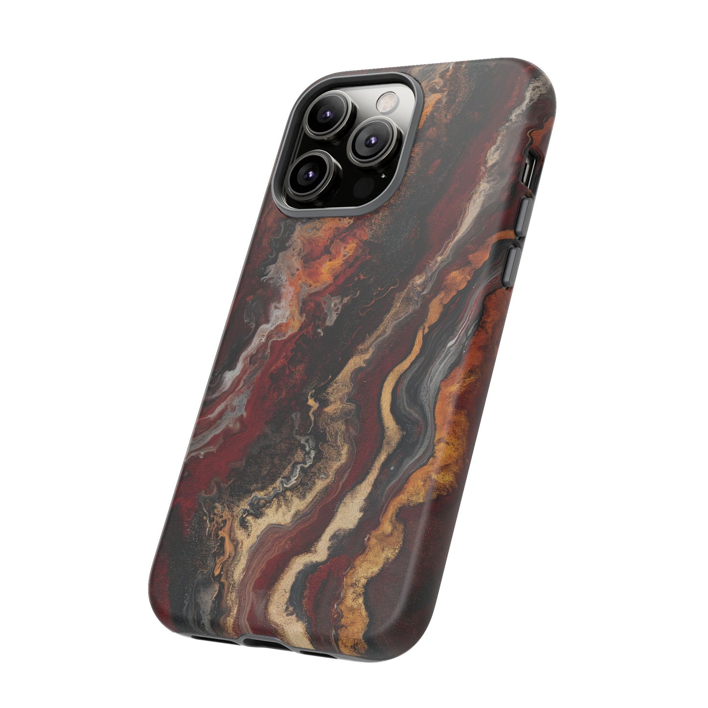 Fiery Earth Swirl: Custom Protective Phone Case