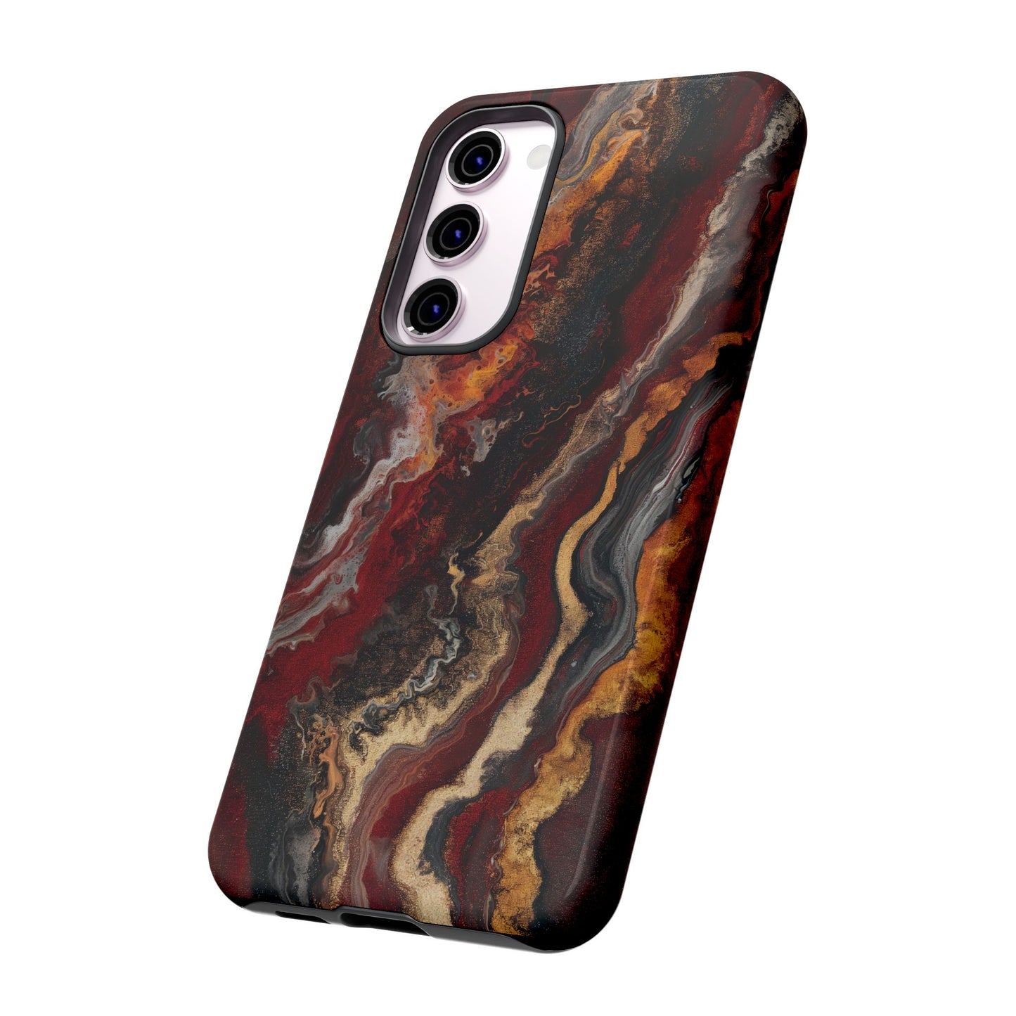 Fiery Earth Swirl: Custom Protective Phone Case