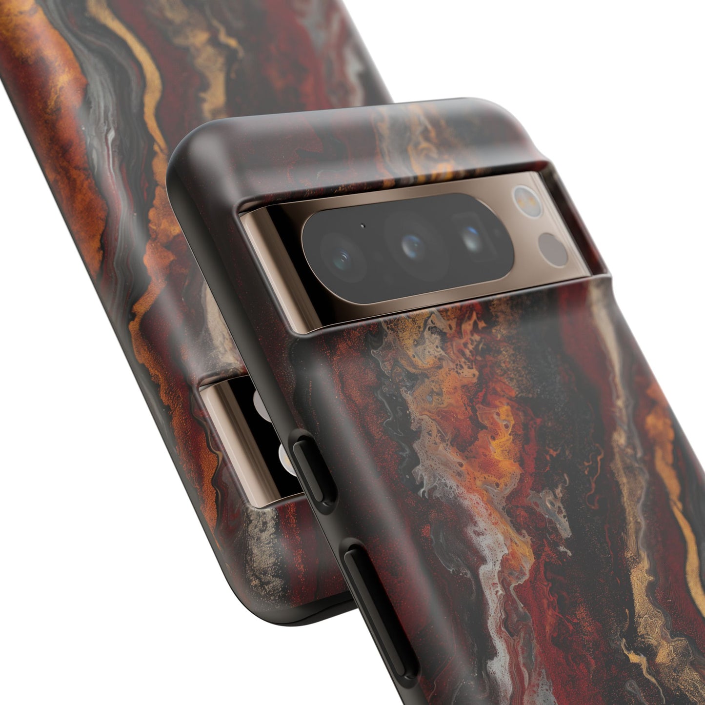 Fiery Earth Swirl: Custom Protective Phone Case