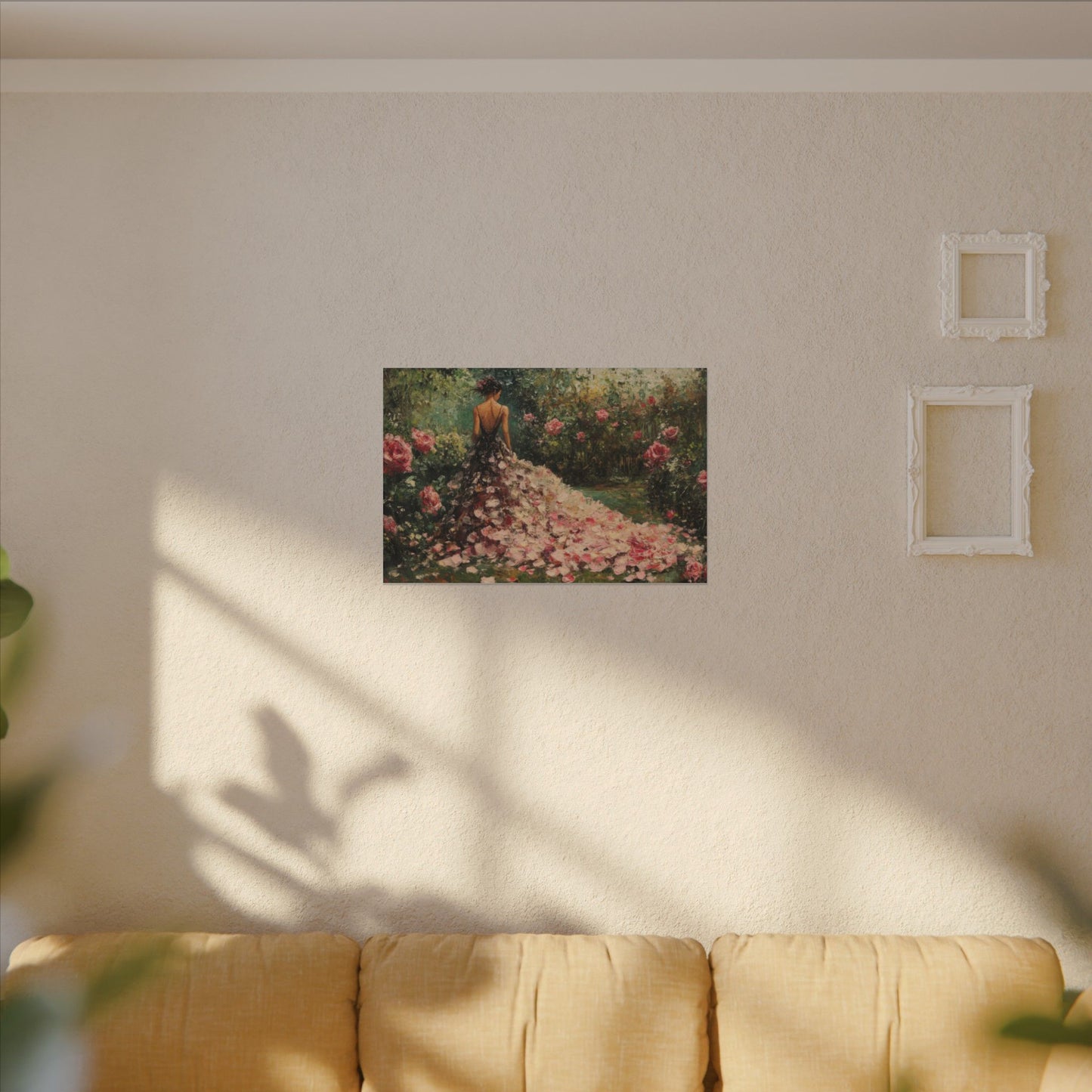 Gown of Roses — Garden Portrait Canvas