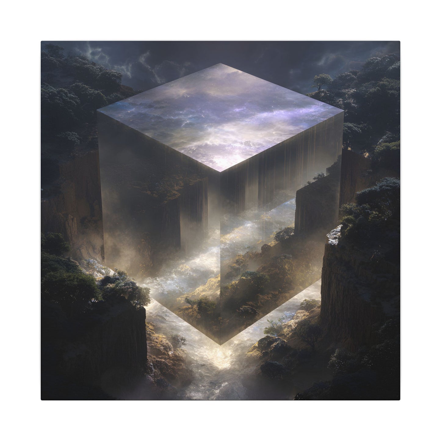The Mirror Cube — Square Canvas