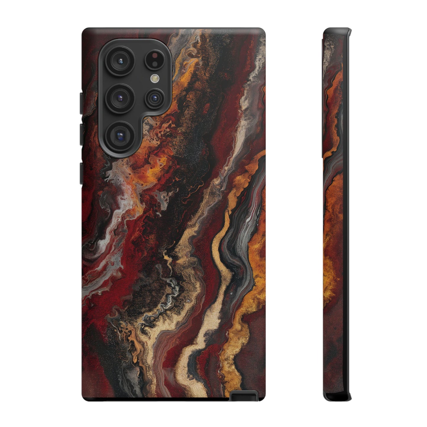 Fiery Earth Swirl: Custom Protective Phone Case