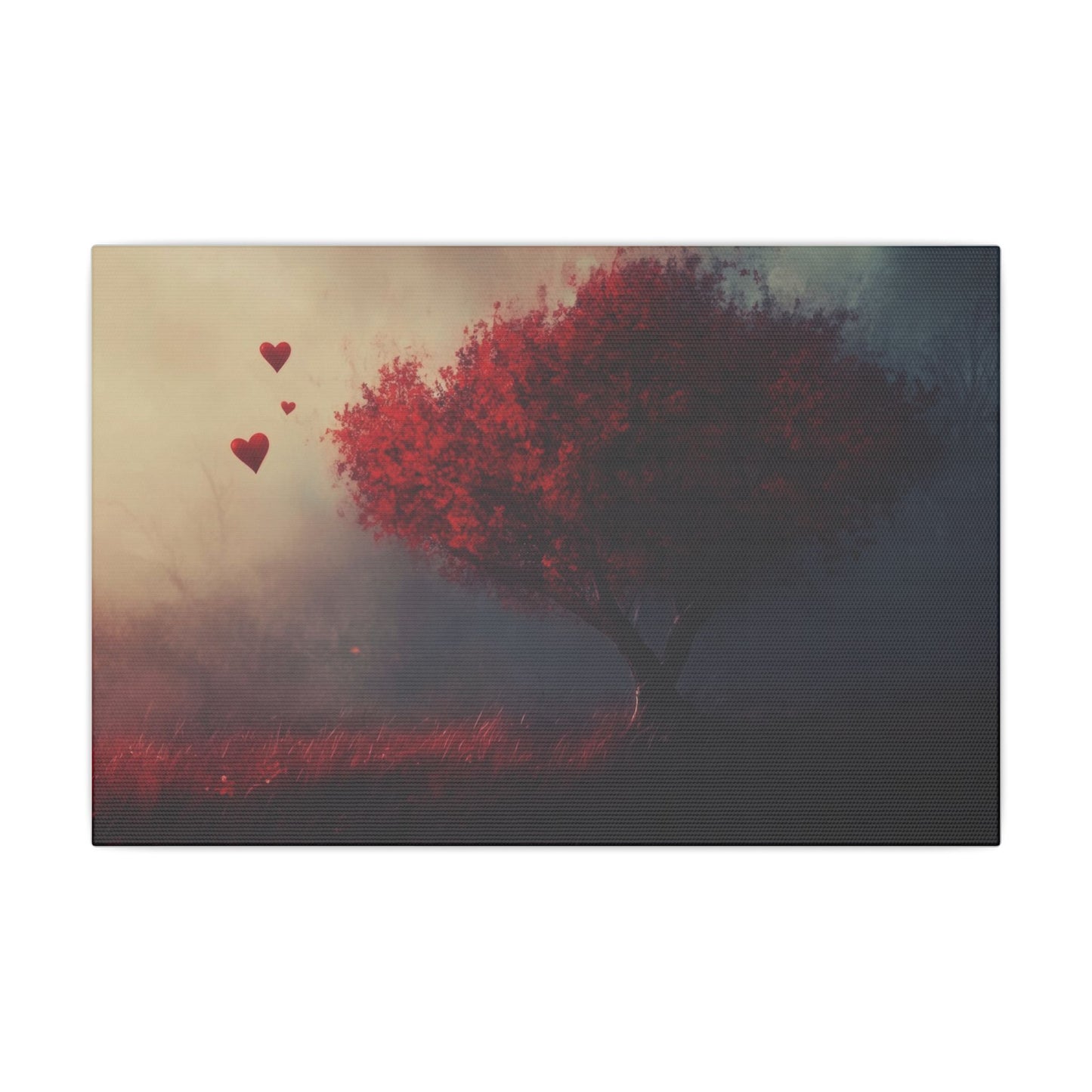 Heartwood — Crimson Tree in the Mist