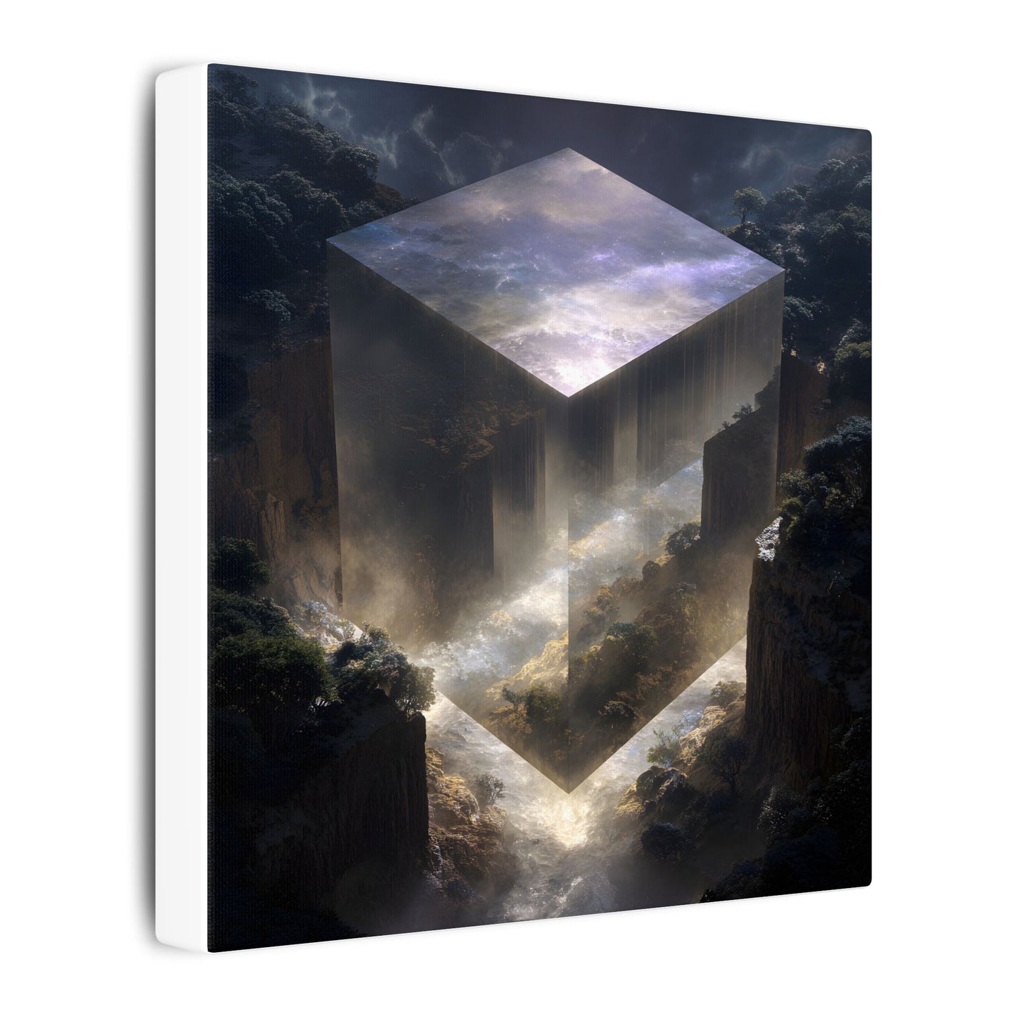 The Mirror Cube — Square Canvas