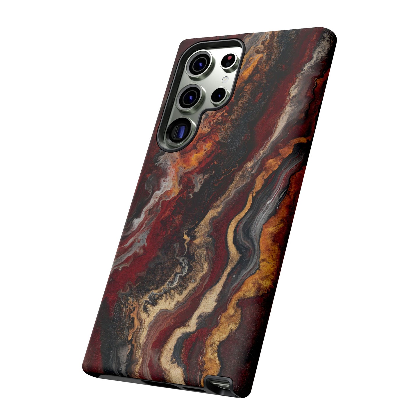 Fiery Earth Swirl: Custom Protective Phone Case