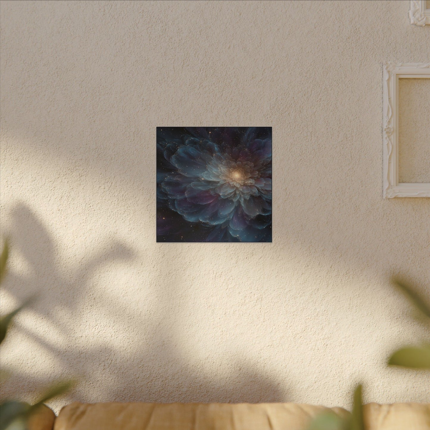 Cosmic Mandala Bloom — Square Canvas