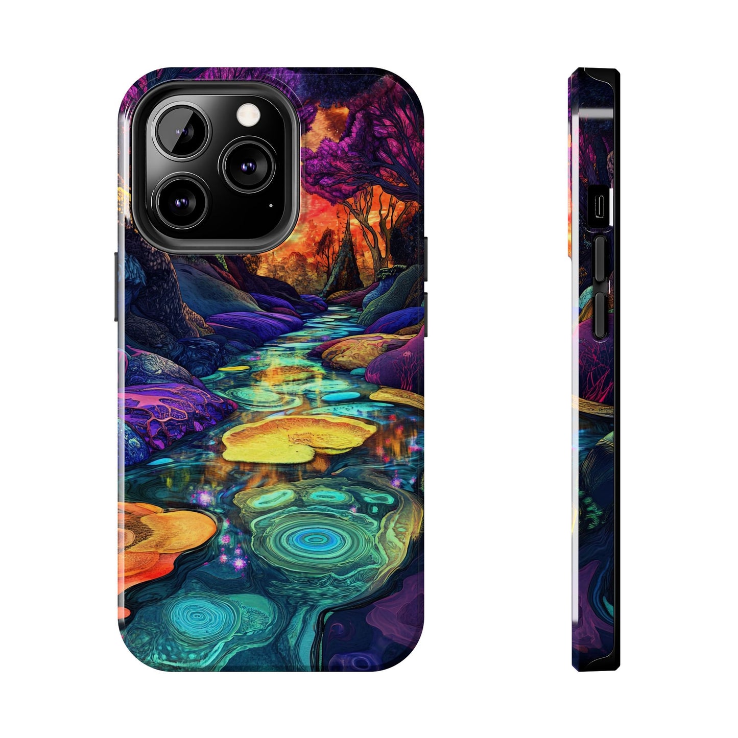Dreamscape River — Psychedelic Canyon Phone Case
