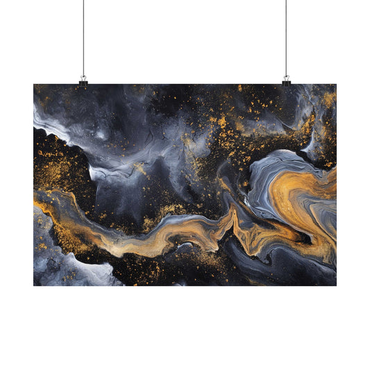 Goldleaf Obsidian Poster