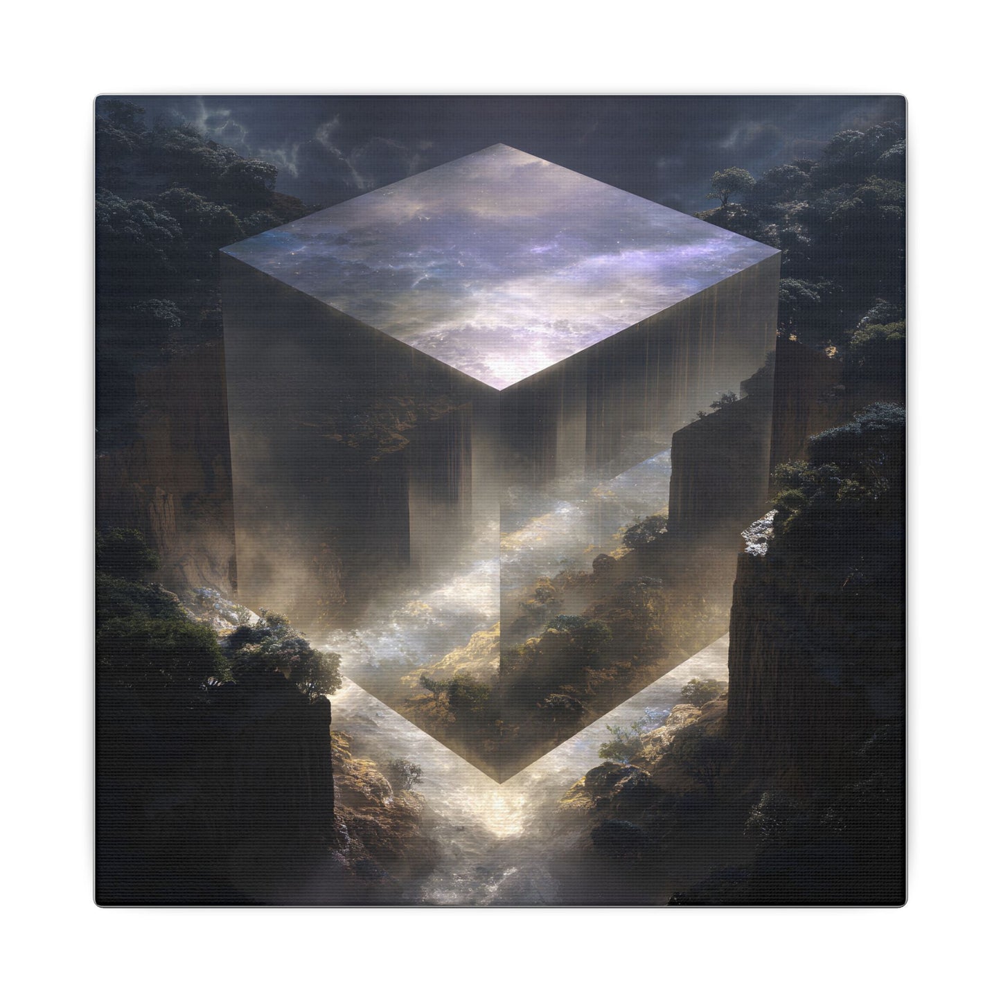 The Mirror Cube — Square Canvas