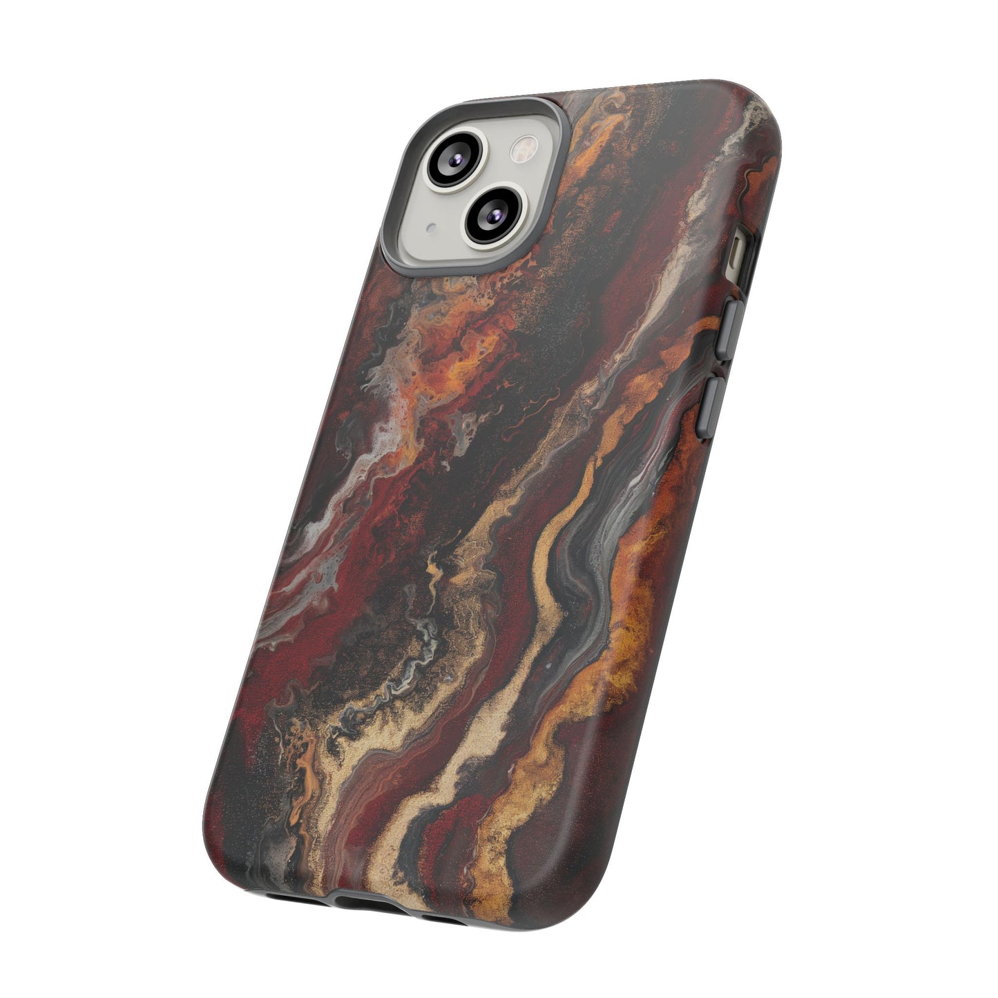 Fiery Earth Swirl: Custom Protective Phone Case