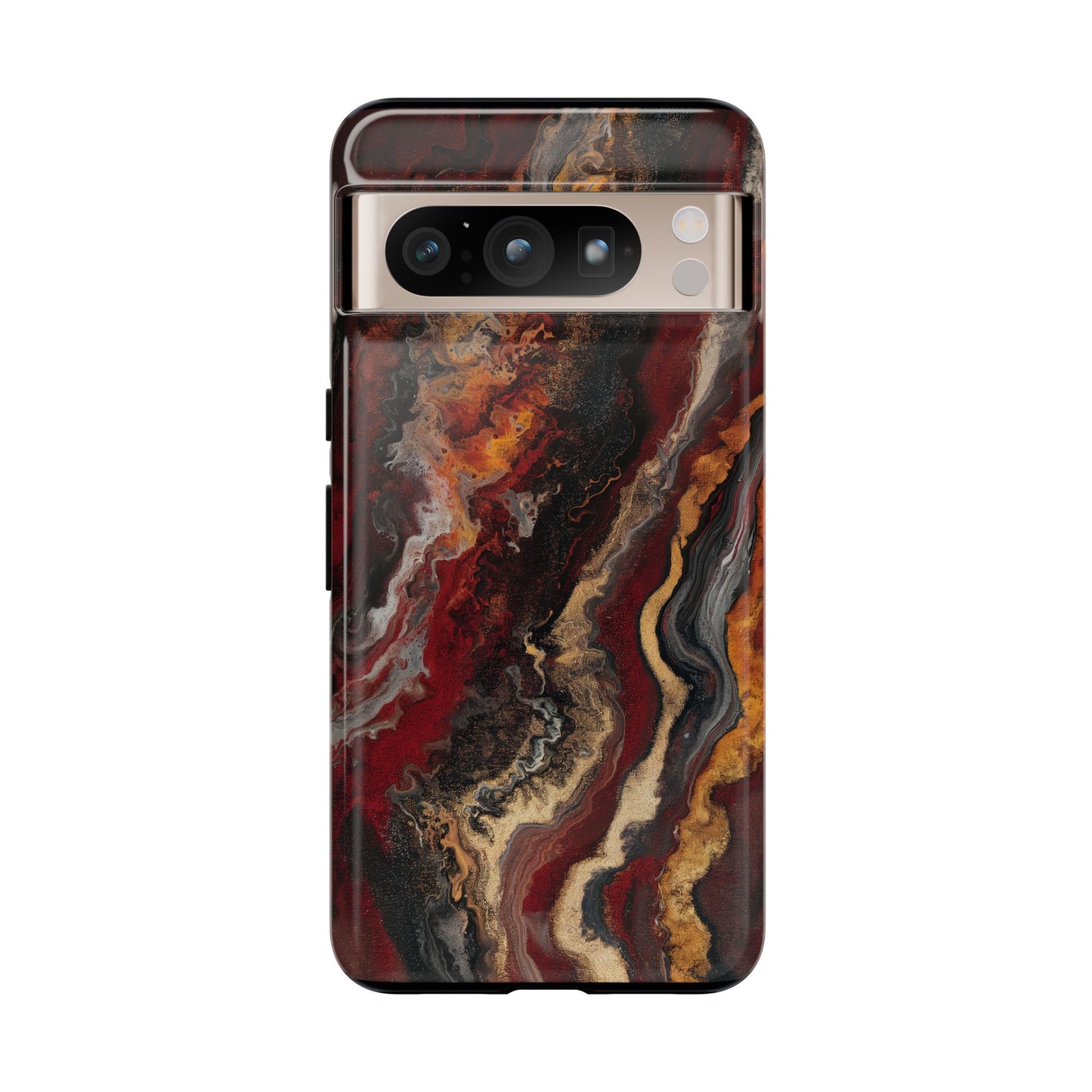 Fiery Earth Swirl: Custom Protective Phone Case