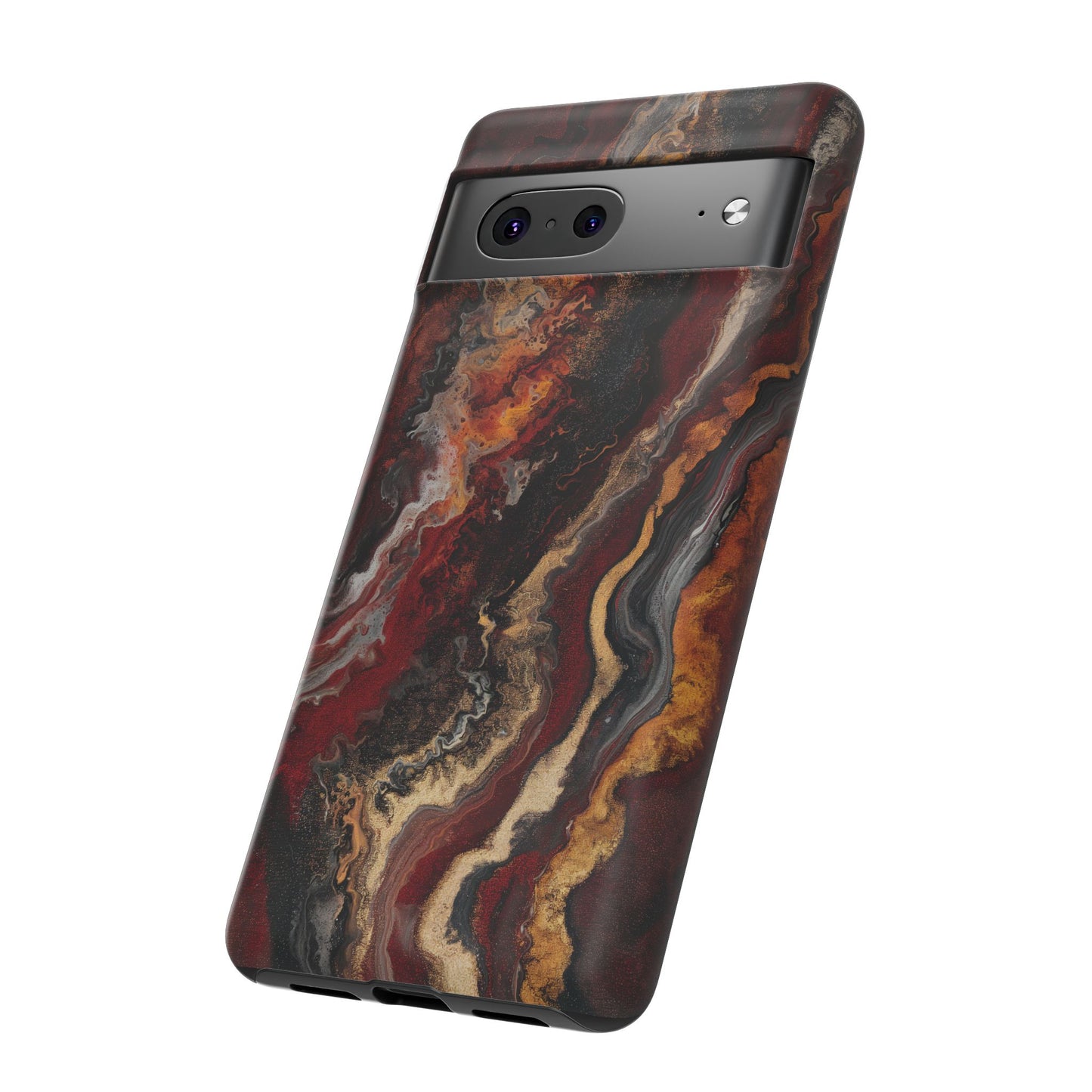 Fiery Earth Swirl: Custom Protective Phone Case