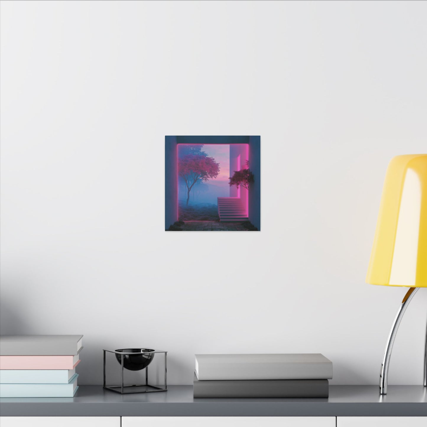 Neon Threshold — Square Canvas